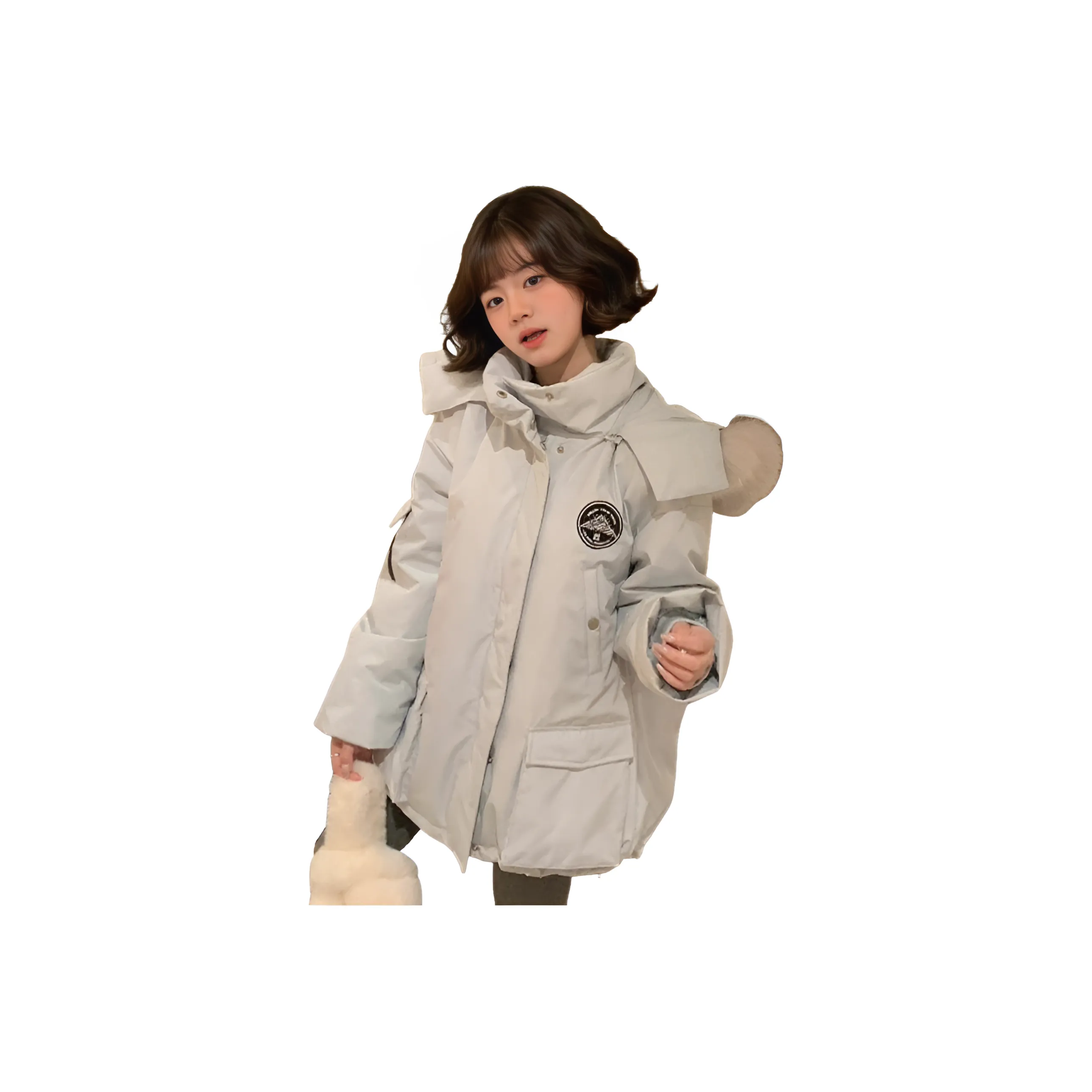 MTHE Светло-синий Женский пуховик