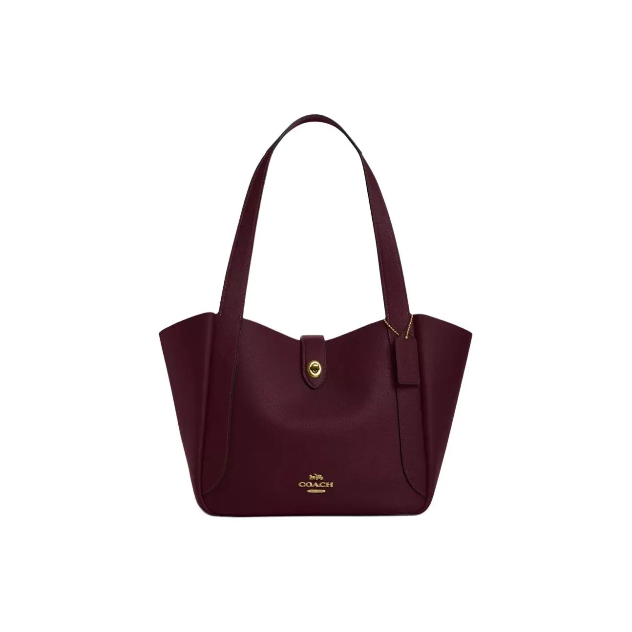 COACH HadleyTurnlock Кожа Тоут Сумка Сумка для покупок Сумка на плечо Большая Женская Бургунди