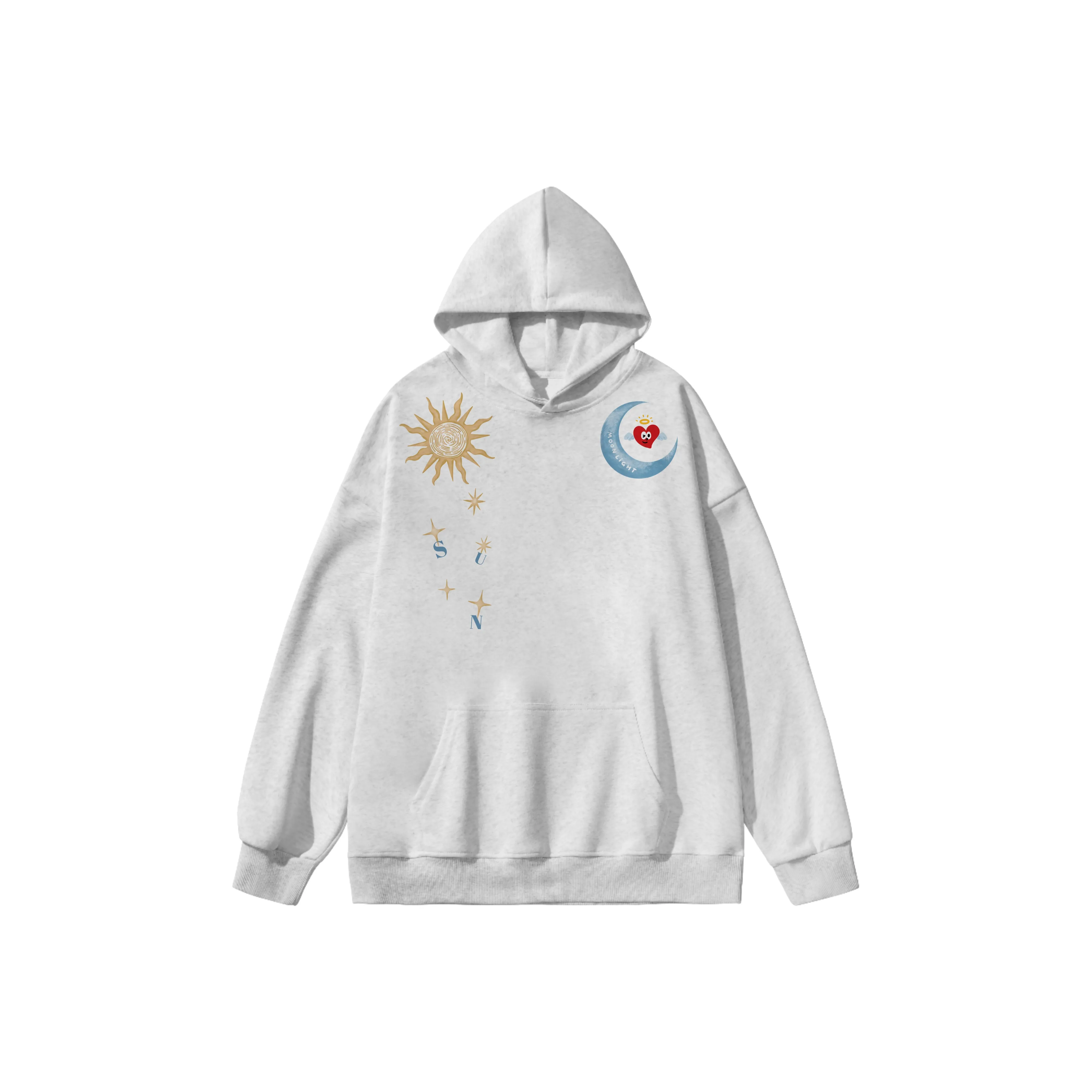 Coliy Girl Свободный крой Минималистский стиль Нишевый Удобный Универсальный Толстовка Унисекс