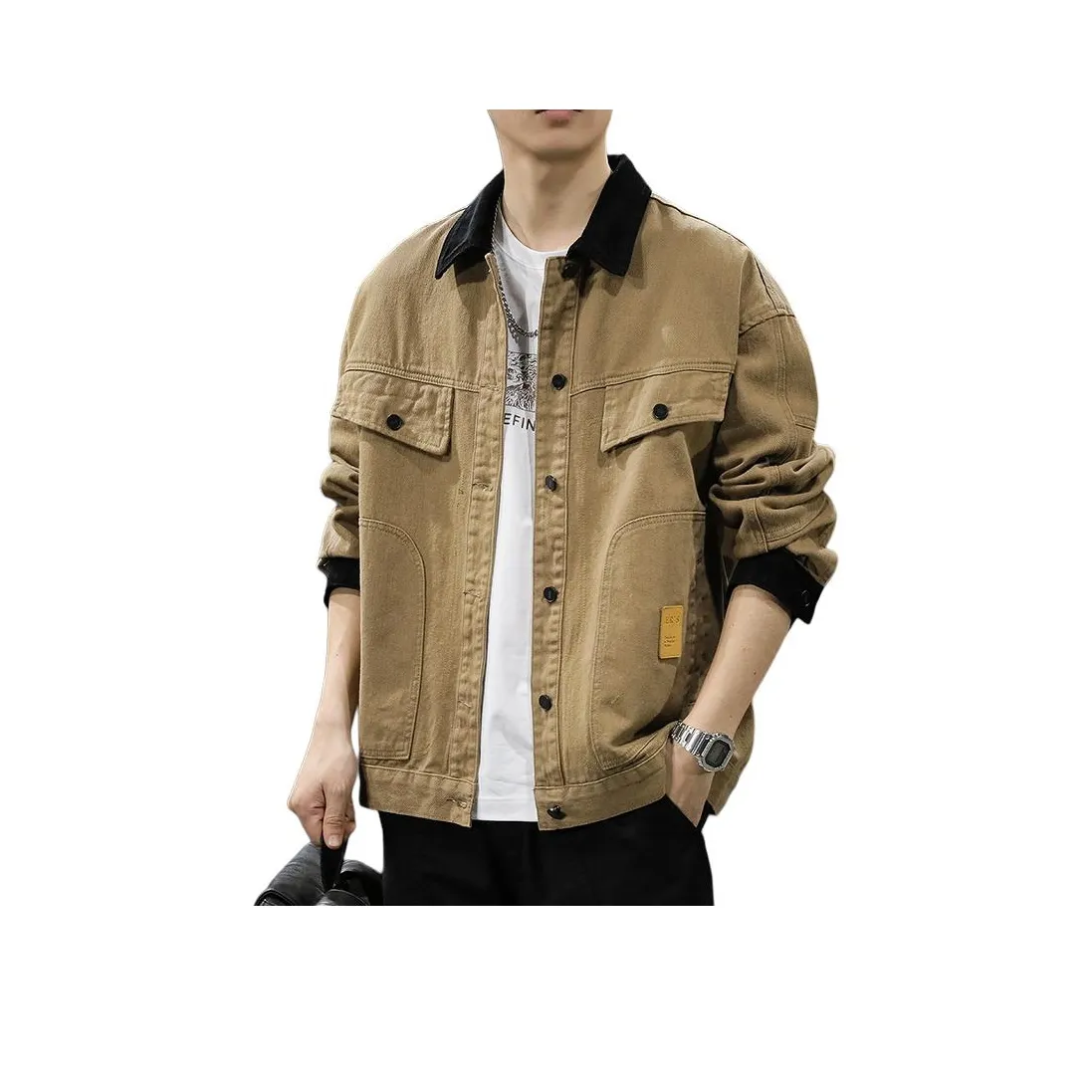 QIANJINNIU Мужские Джинсовые Куртки