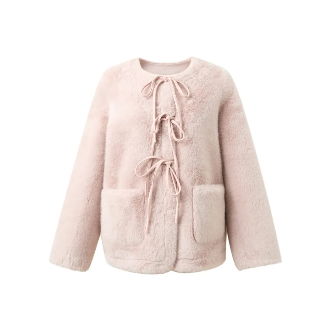 3COLOUR Светло-розовый Женские меховые изделия