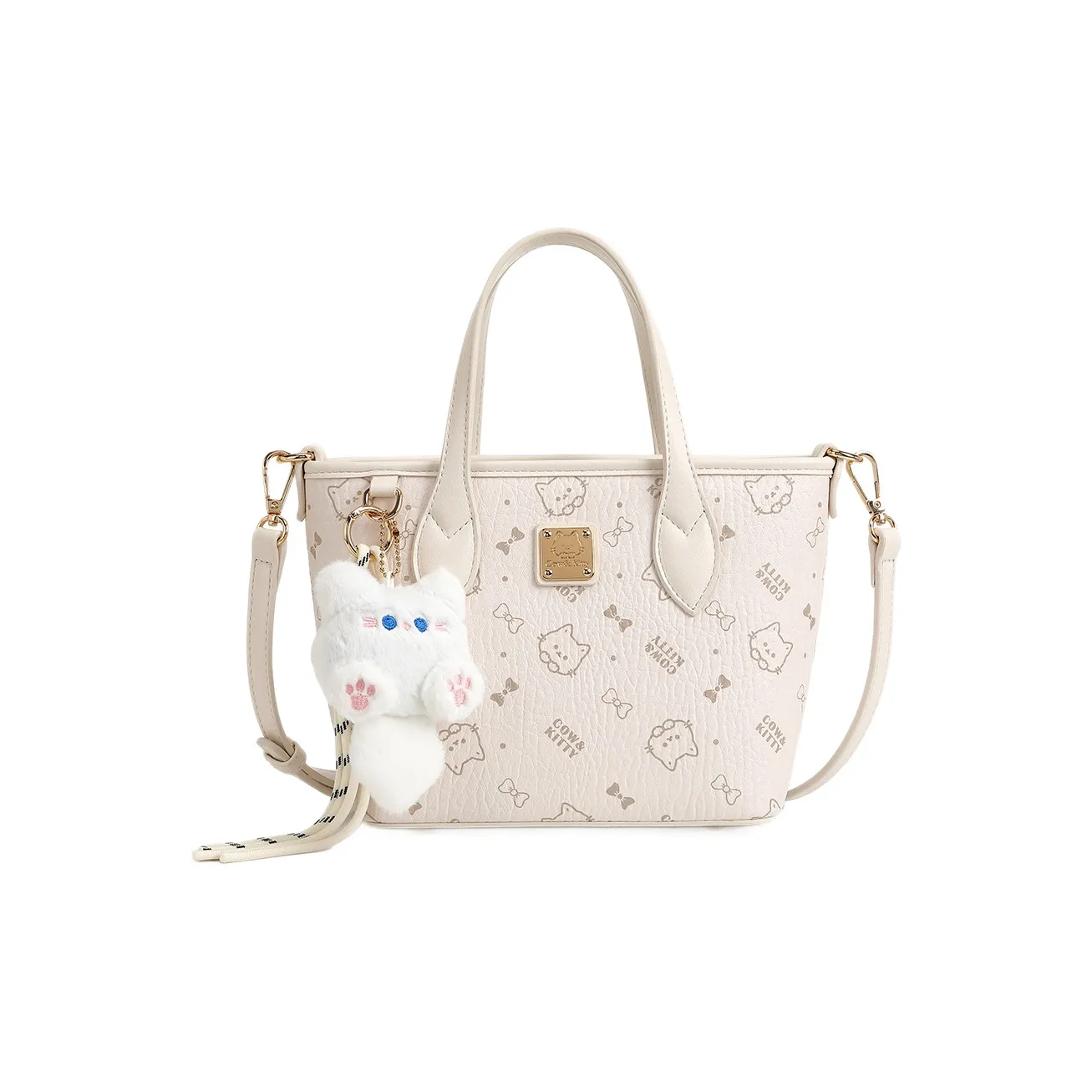 DIFFERENT FACES ПУ (полиуретан) Одно плечо Сумка Обычный Женский Абрикос Белый