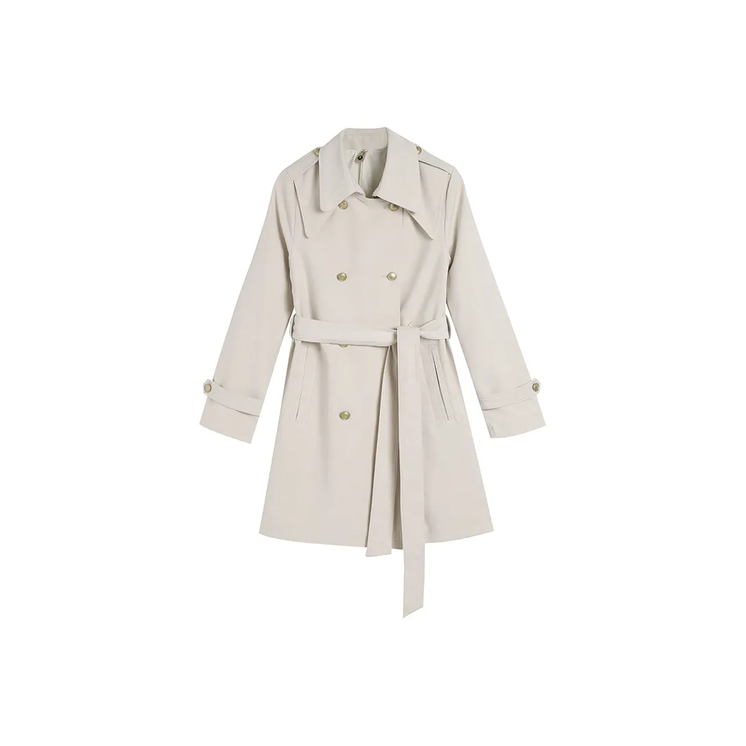 HEFENGJINYU Женская куртка MID длины весенний и осенний премиум-класса стиль Feel британский стиль размер Petite унисекс