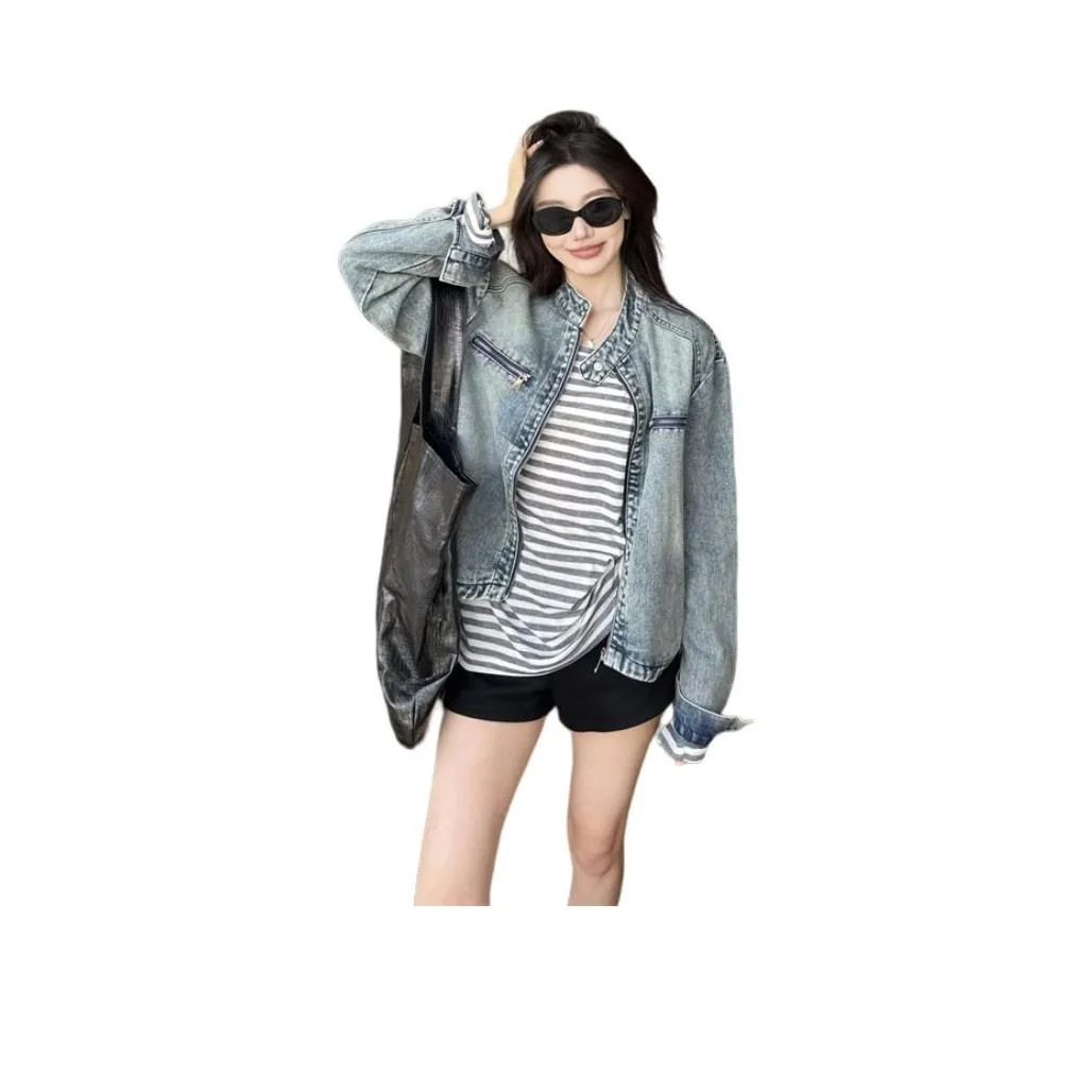 REMOULD Воротник-стойка Denim Куртка Женская Джинсовая Куртка