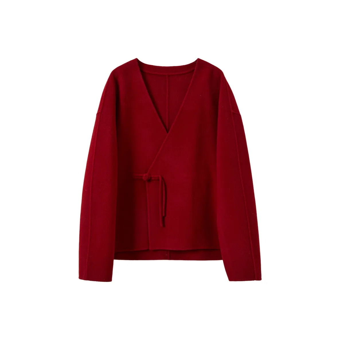 3COLOUR Вишнево-красный Женский Пальто