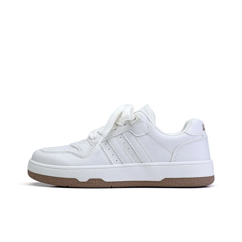 Warrior Амортизация Устойчивость к истиранию Легкий Низкий Верх Мягкая Подошва Скейтборд Кроссовки Женские Бежевый Коричневый 2025