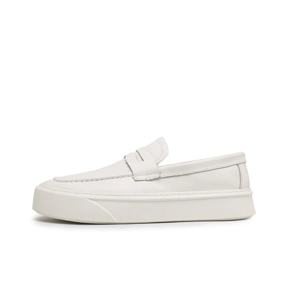 Wen Nai Лоферы Белые Мужские