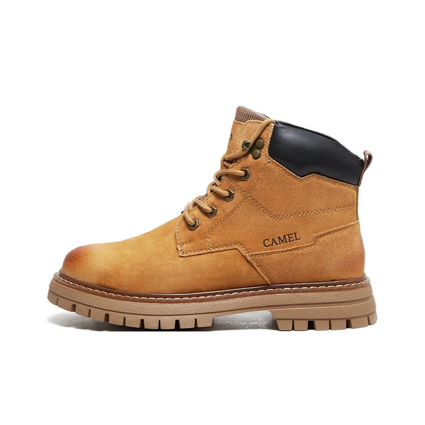 CAMEL Short Outdoor Boots Men's Fleece Lined