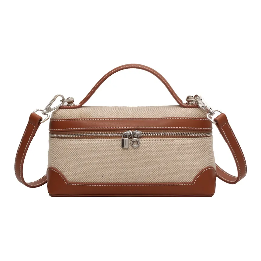 SHIJIA Холст Одно Плечо Сумка Стандартная Женская Коричневая