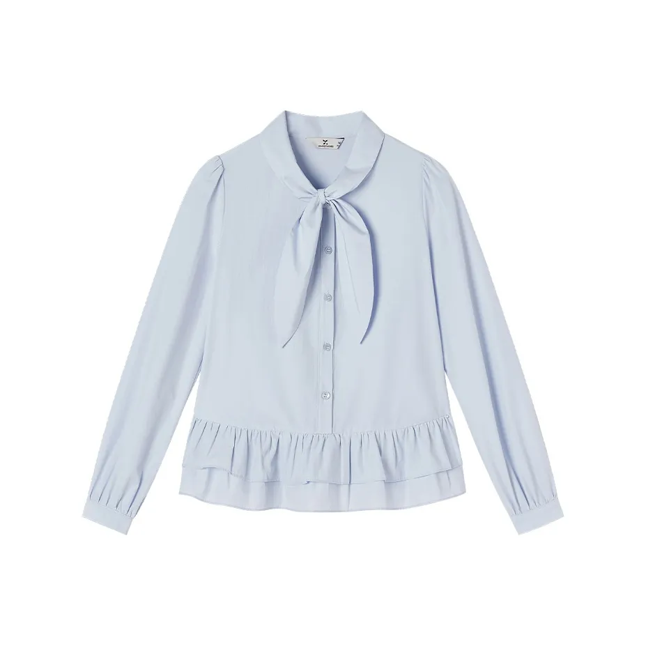 XIANGYING Морской синий Женские рубашки