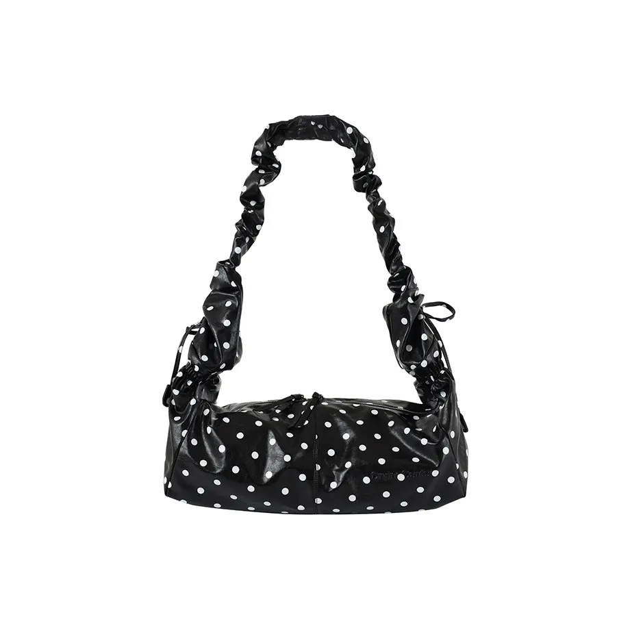 Crying Center ПУ (полиуретан) Сумка через плечо Стандартная Женская Черная с горошком Темно-умбровая Зеленая