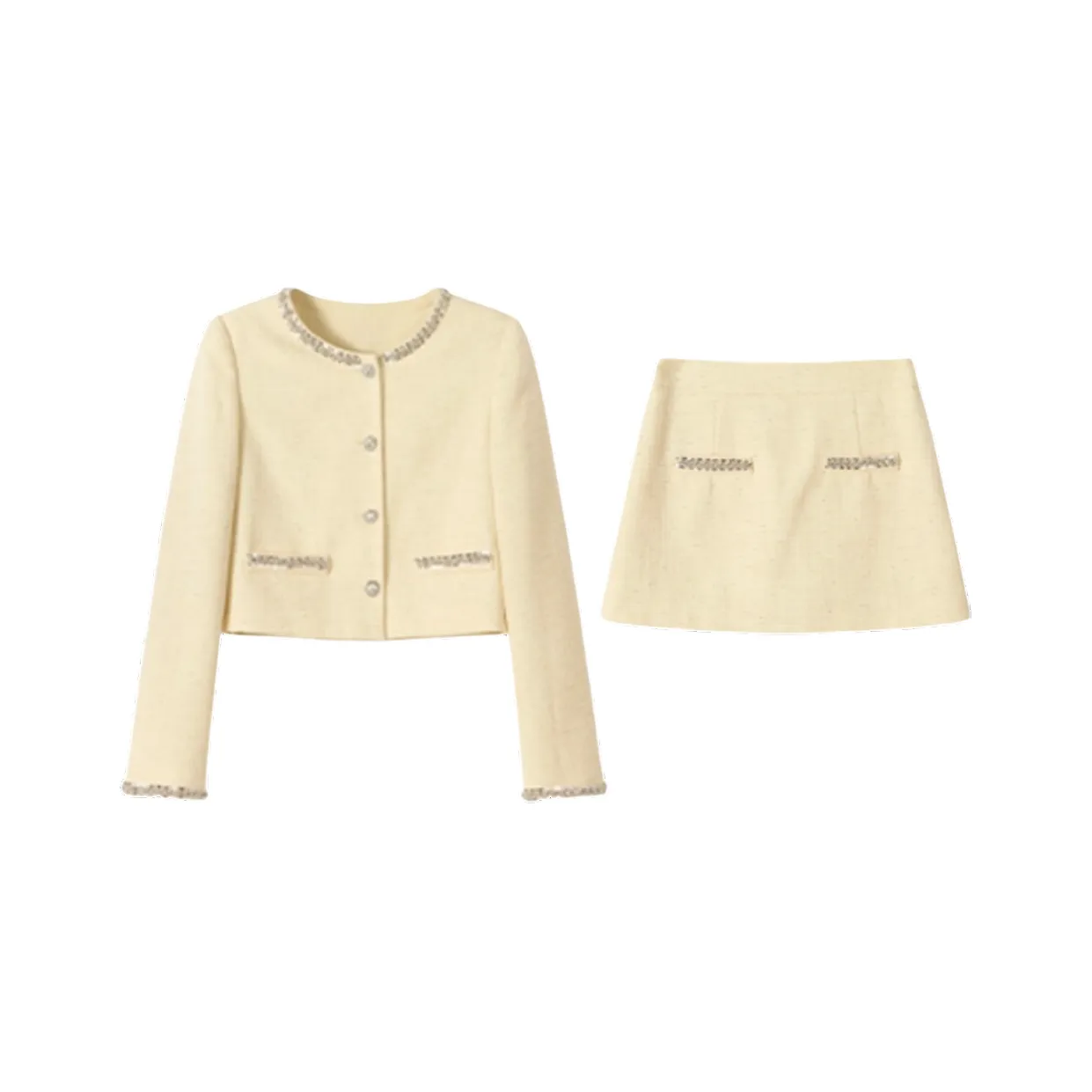 POPO.INFO Жёлтые Женские Комплекты с Юбкой