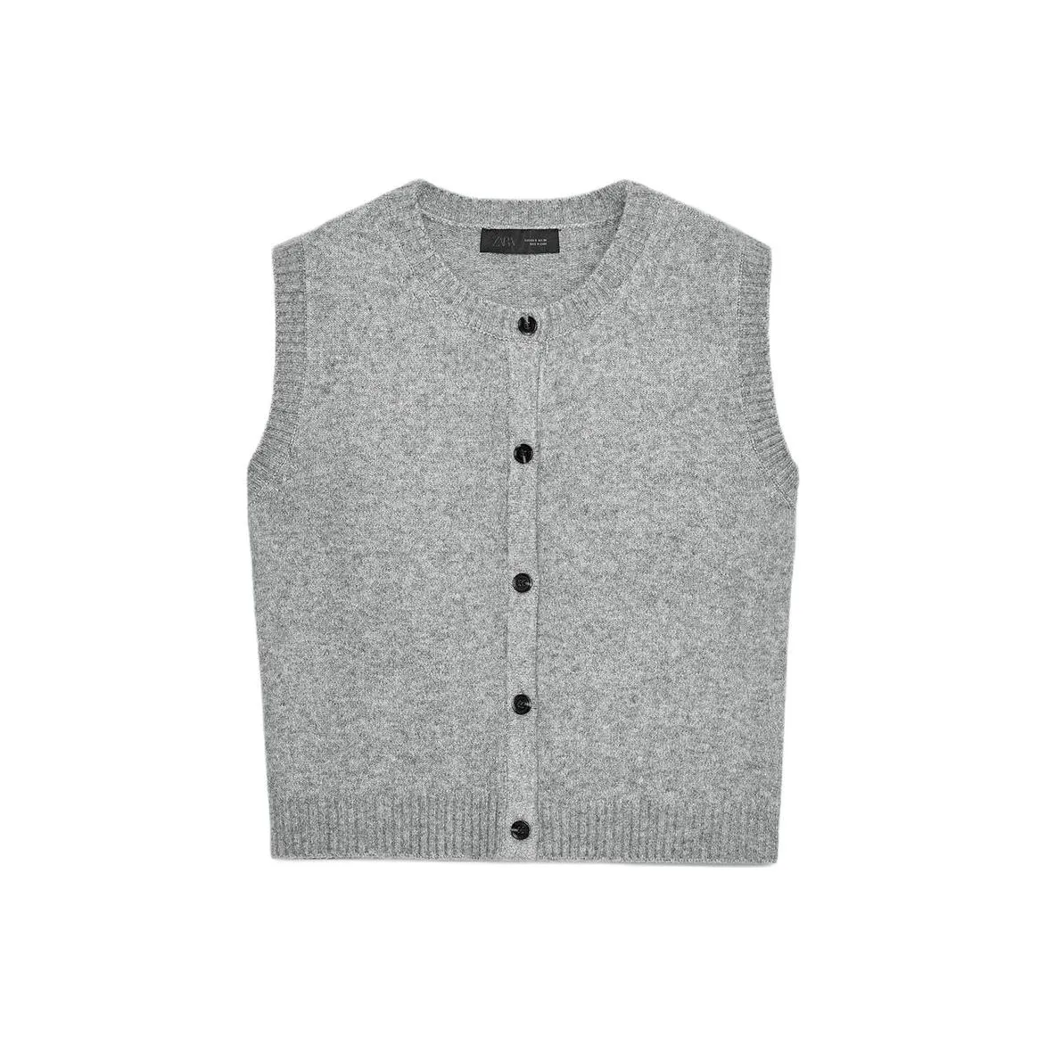 ZARA Зебра с принтом серые женские топы без рукавов