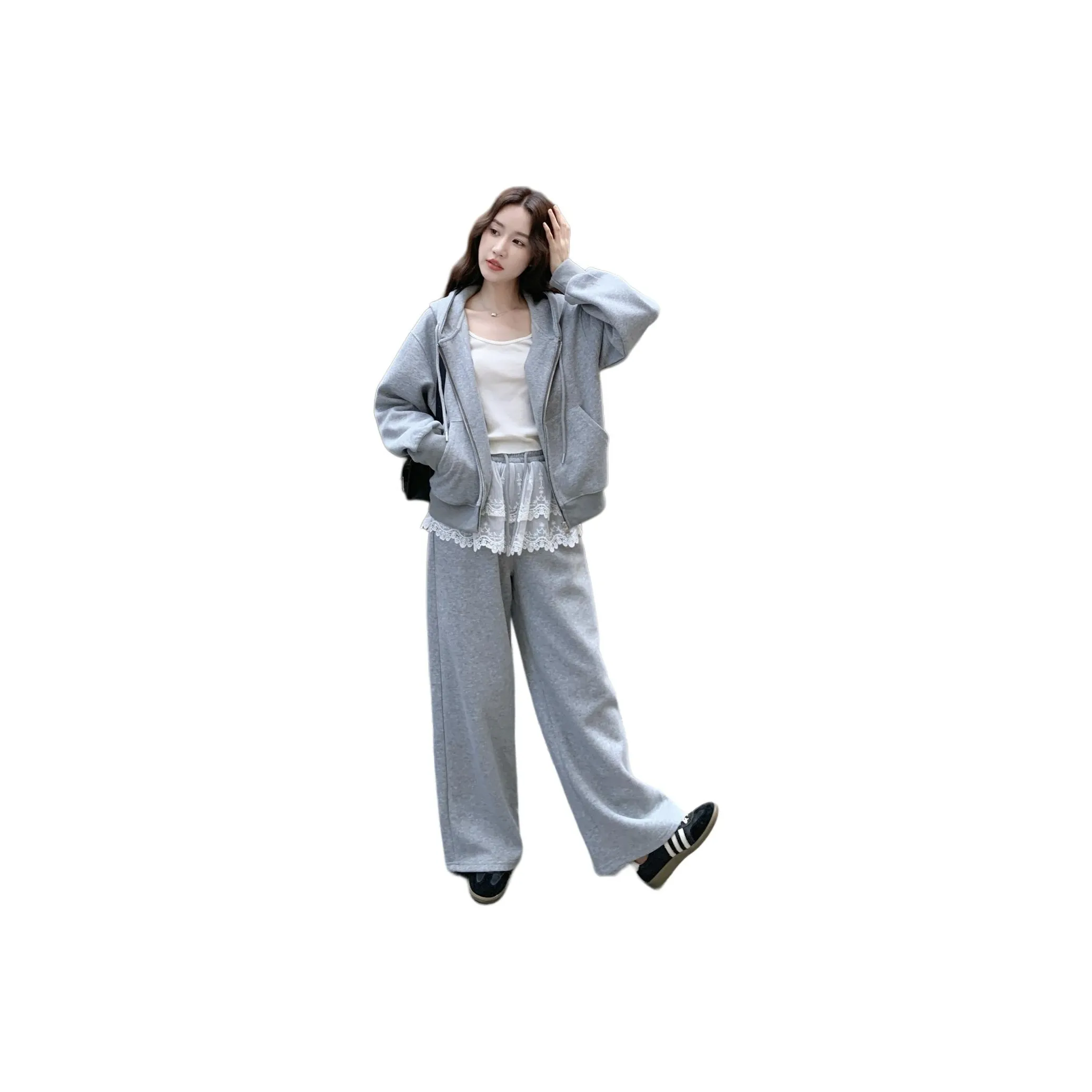 MEXICAN Серый Спортивные костюмы с толстовкой для женщин