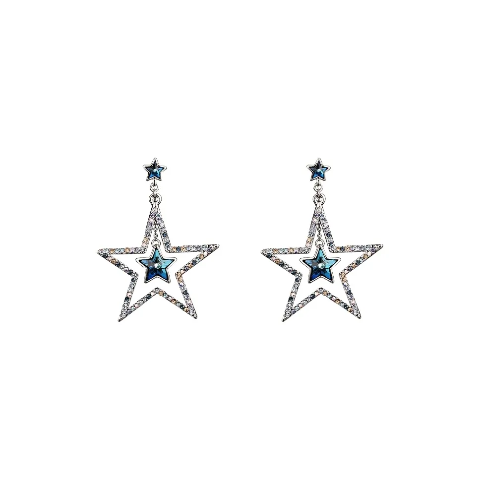 Серьги-кольца Lan Ying Crystal роскошь нишевый бренд женские серьги