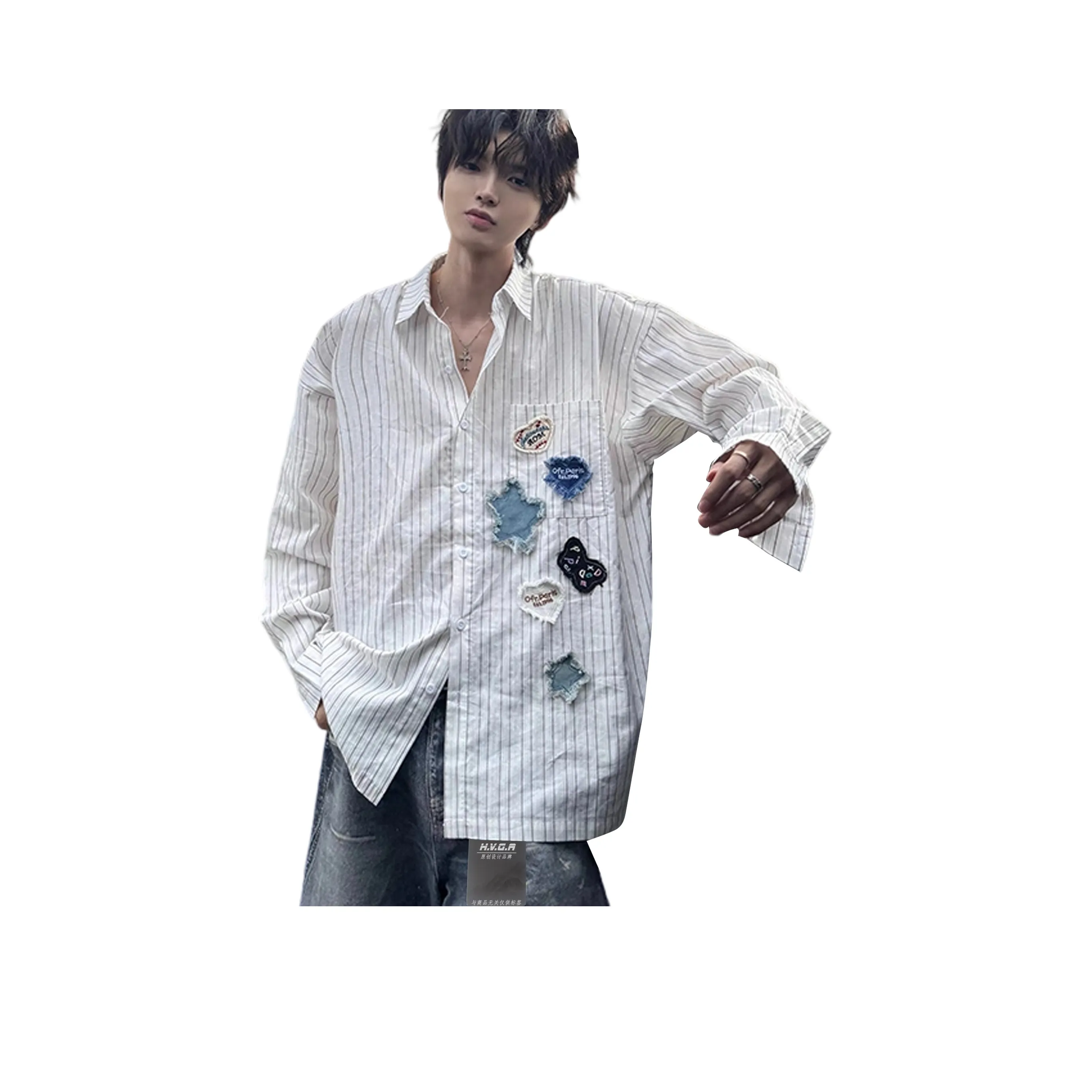H.V.G.A Белый Унисекс Рубашки