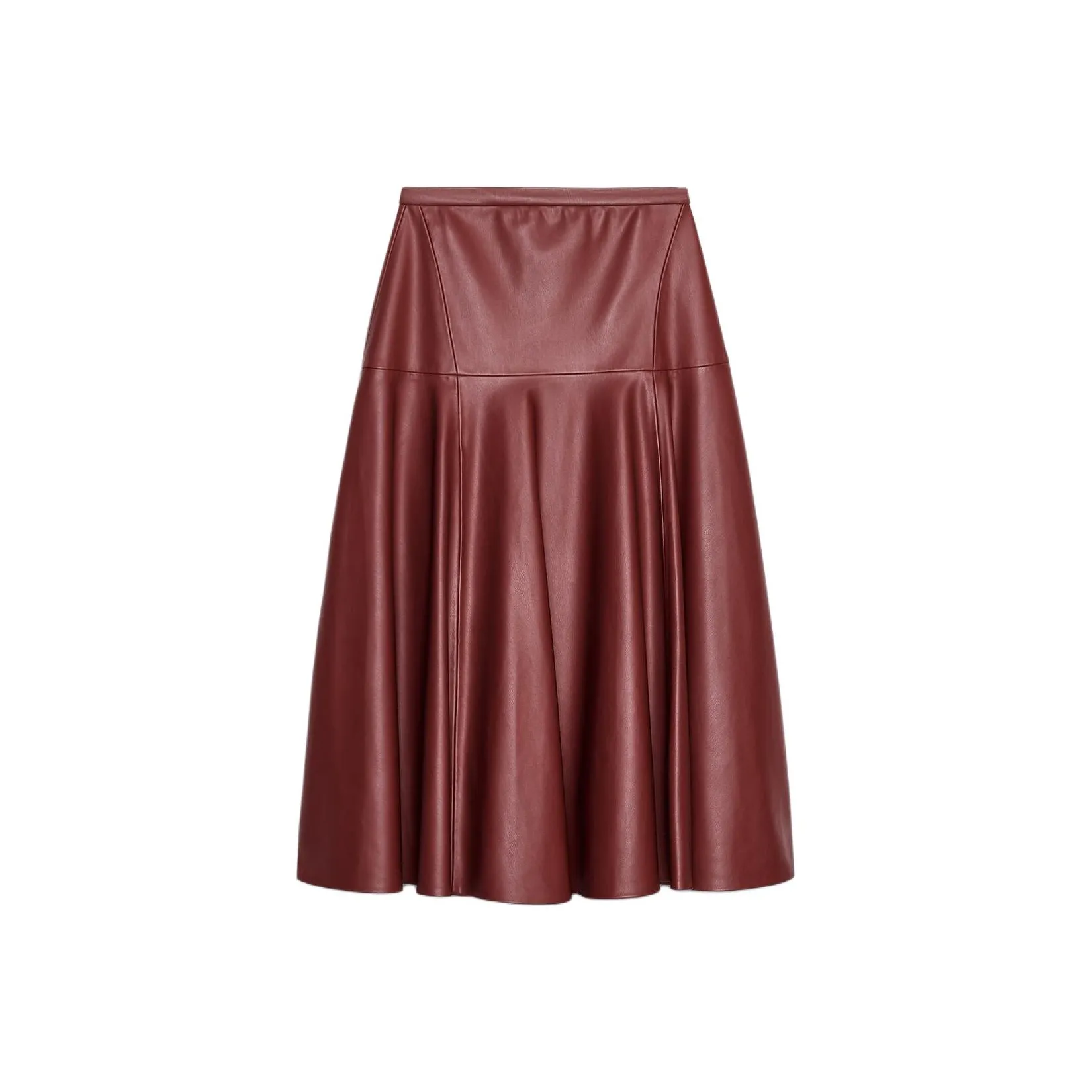 ZARA ZW Series Кожа Длинная Юбка Женская