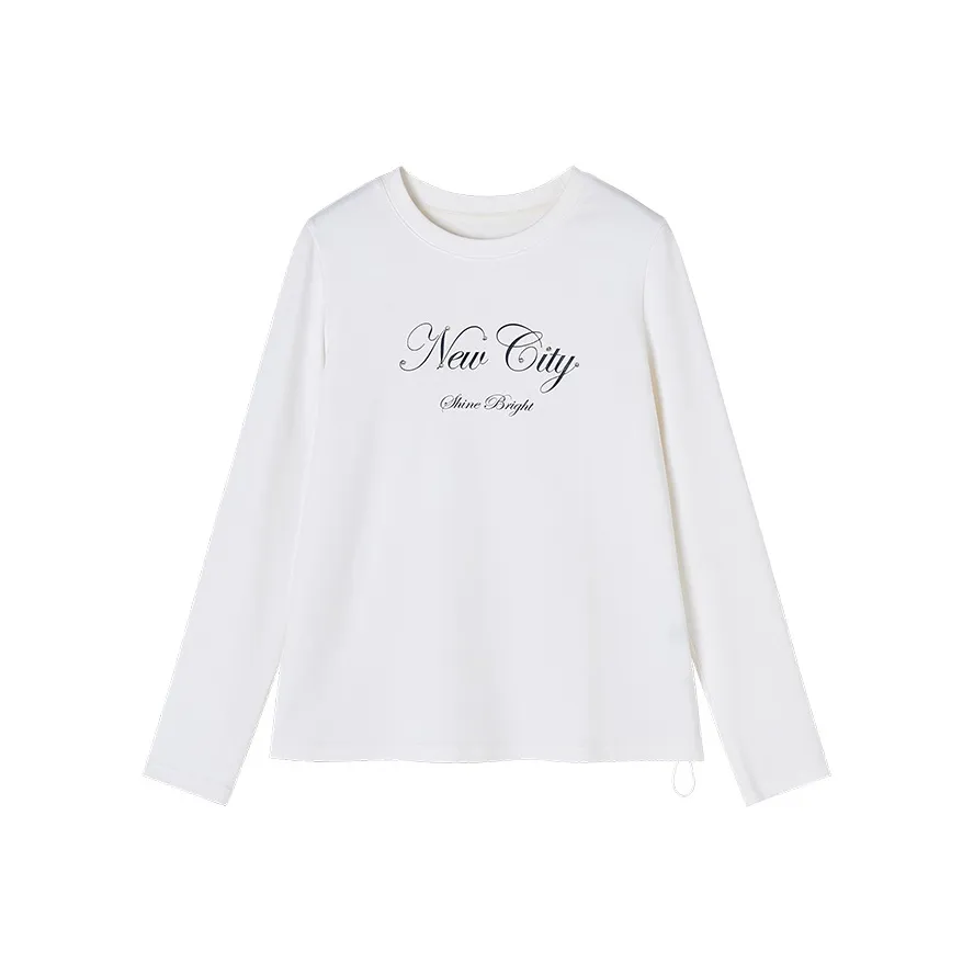 XIANGYING Цапельно-белый Женские T-рубашки