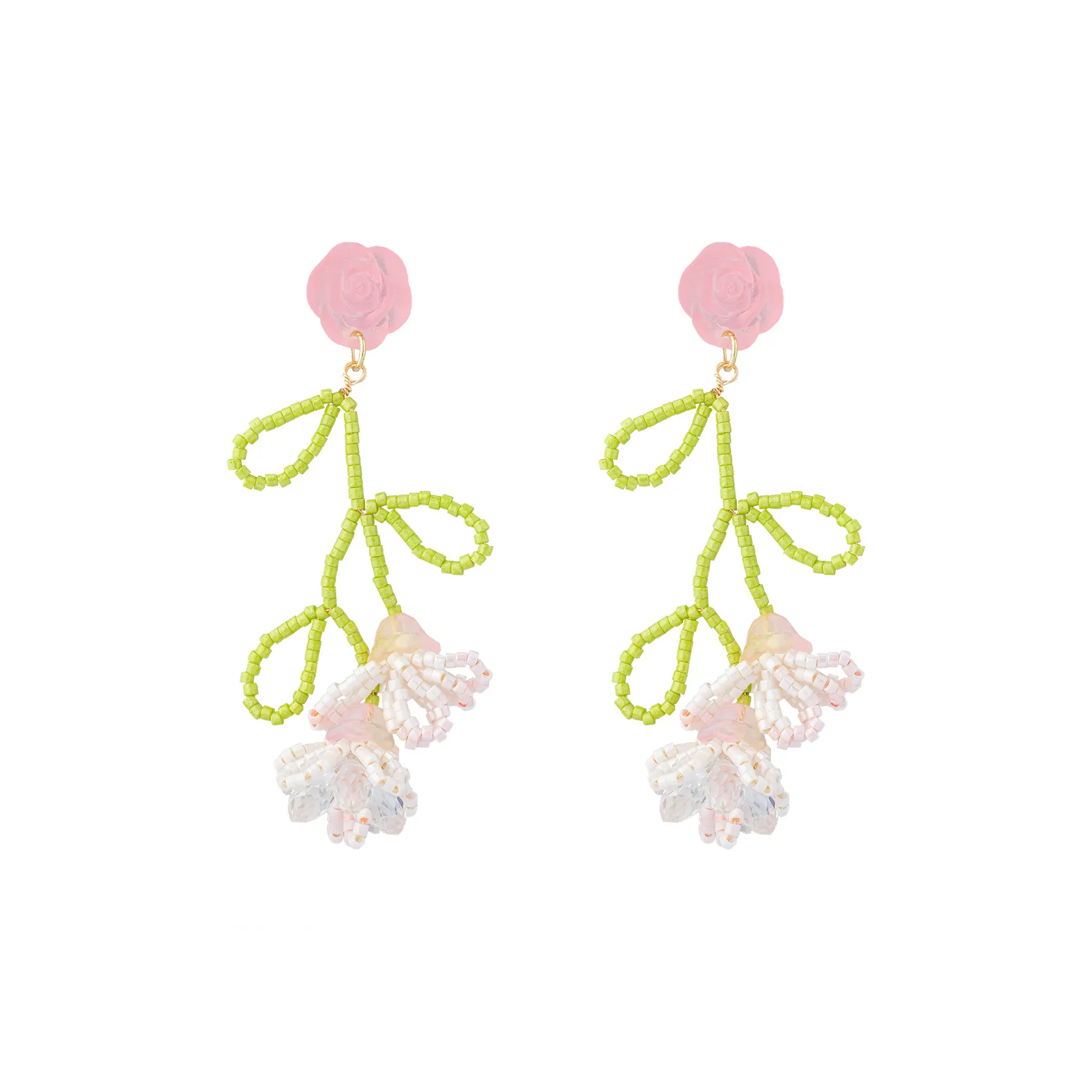 YOUWEI Смола Розовый Зеленый Мода Универсальный Премиум Feel Ушная Манжета Серьги Женские