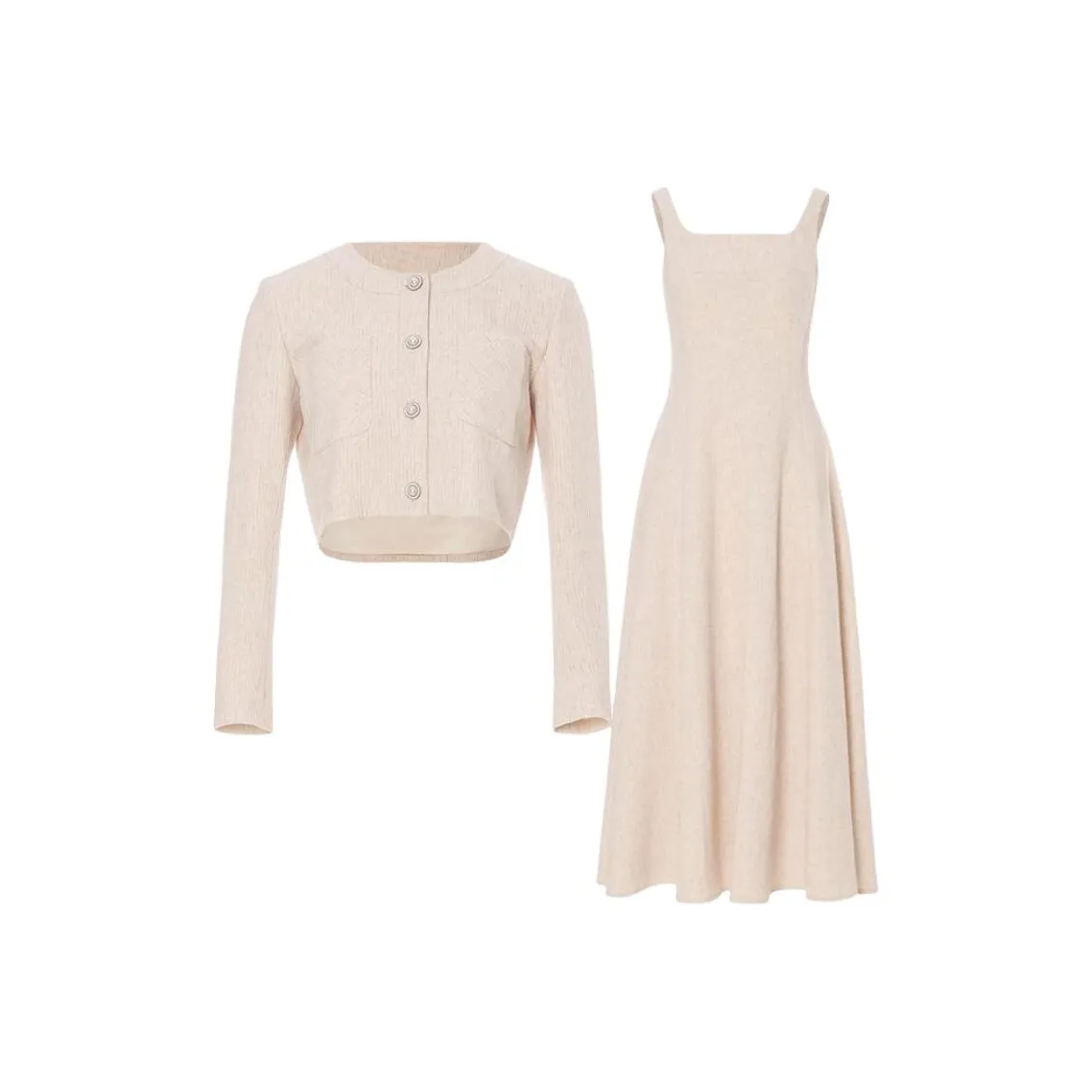 DITB CHANEL Inspired Куртка + Платье Женские Комплекты с Юбкой