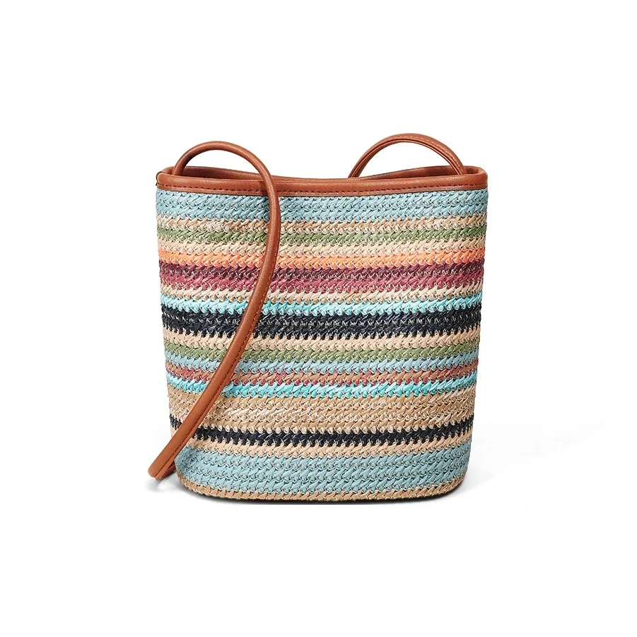 Crtnzo Kroez Ткань Ведрообразные Сумки Сумки через плечо Сумка через плечо Стандартная Женская Радужная