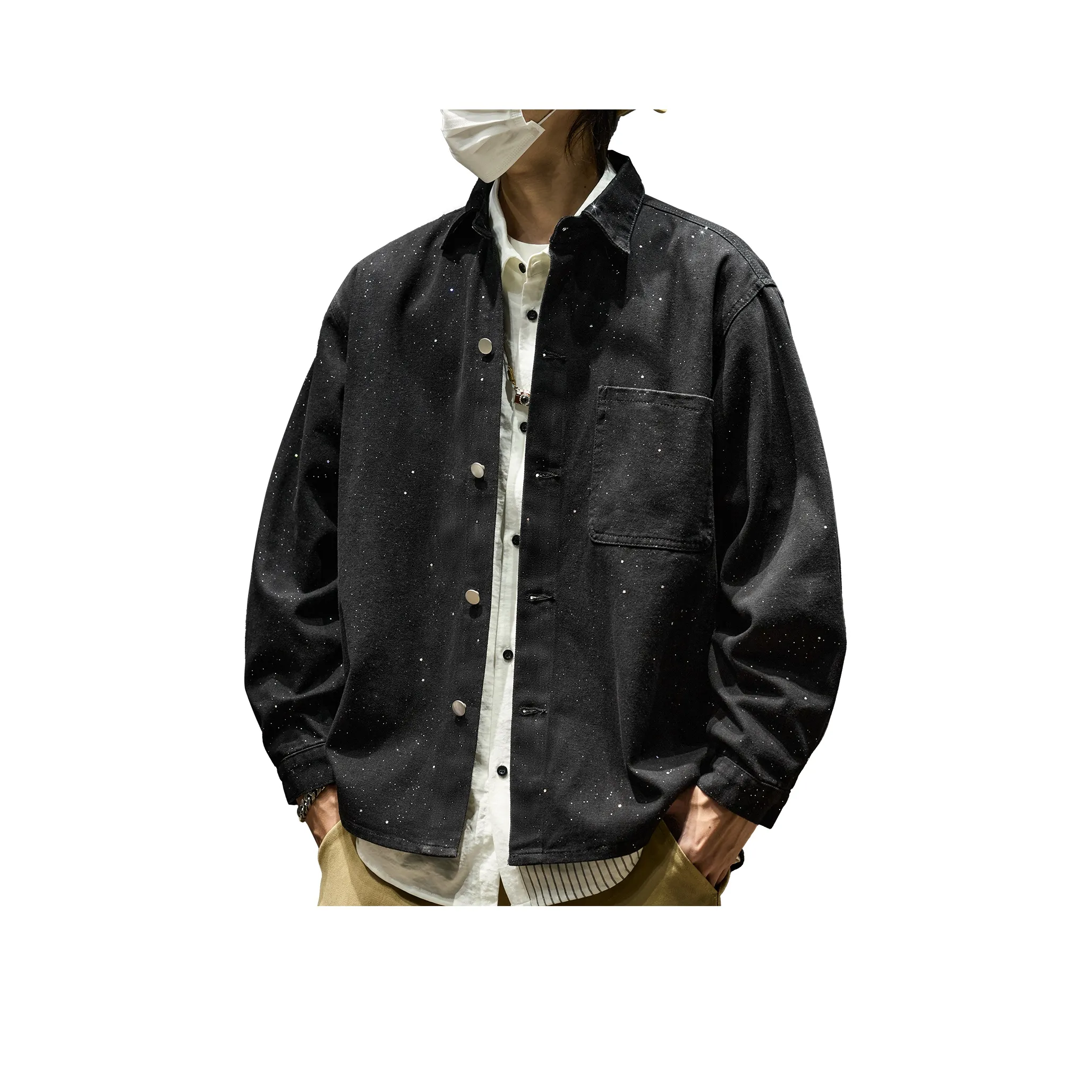 SZON Черный [в наличии] Мужские Джинсовые Куртки