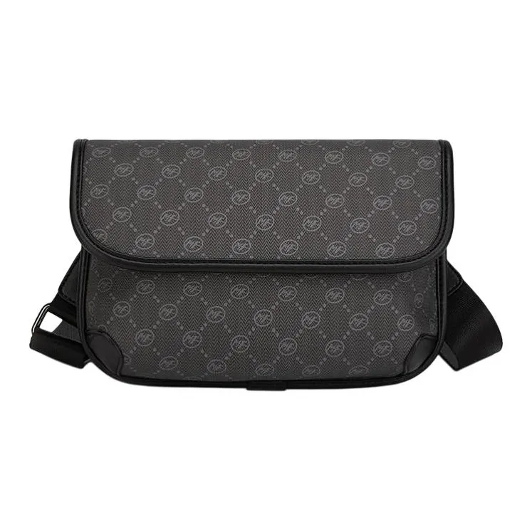 FAIRWHALE Synthetic Leather Shoulder Bag Crossbody Bag Sling Bags Envelope Bag Regular Men's Pure Black/Ecru/Brown