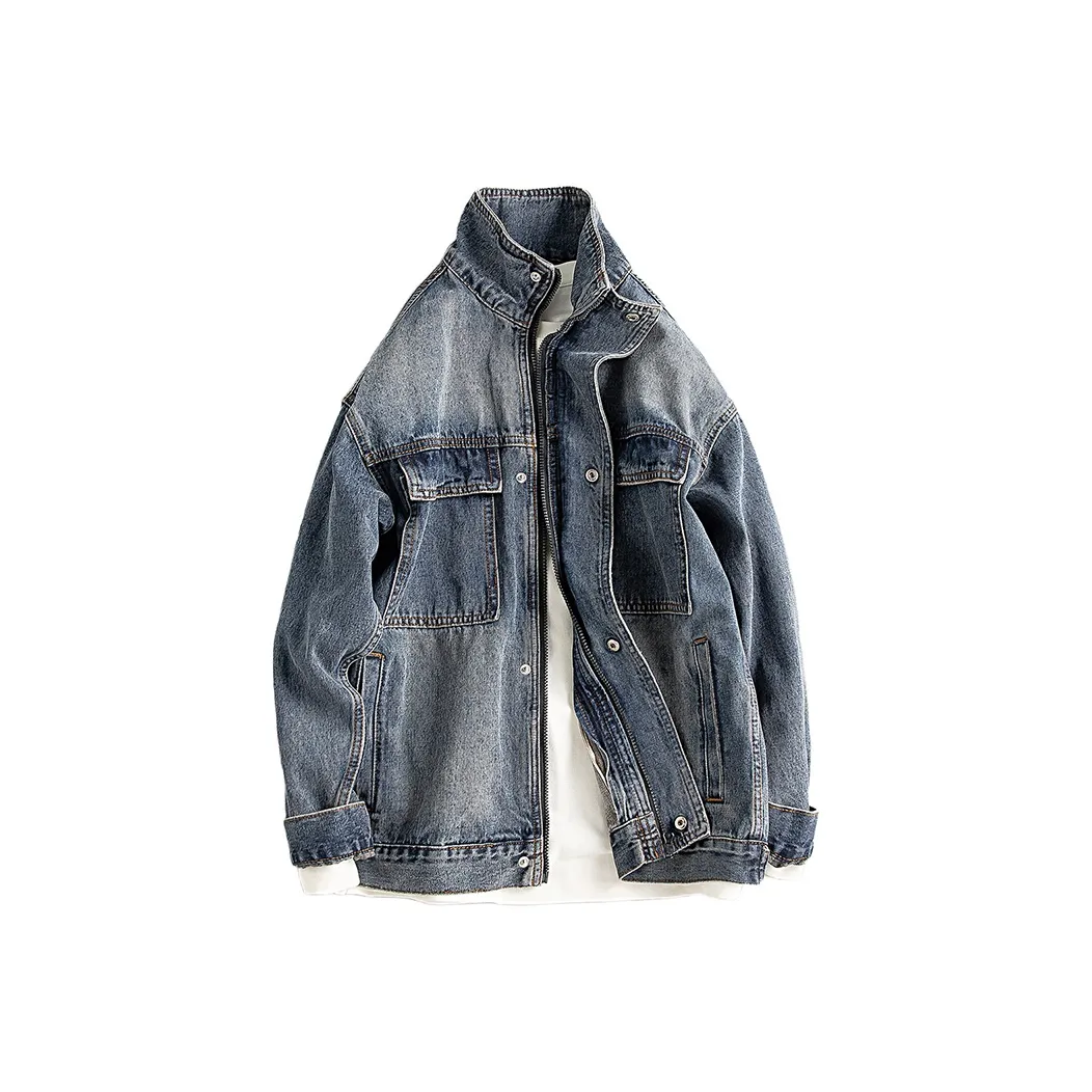 SLLAVIF Синий Мужской Джинсовые Куртки