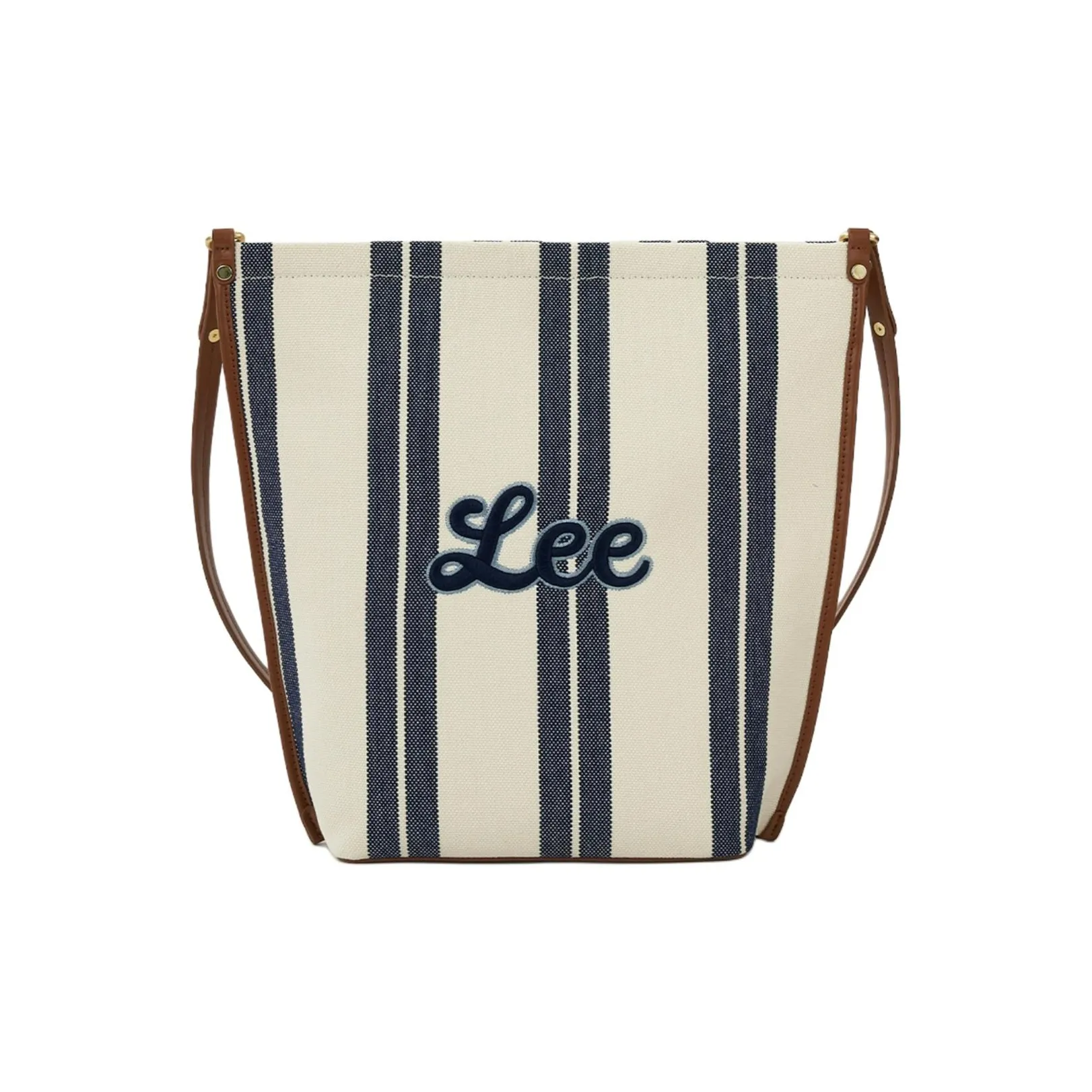 Lee Ткань Тоут Сумка Сумка через плечо Большой размер Обычный Женская Сине-белые полосы