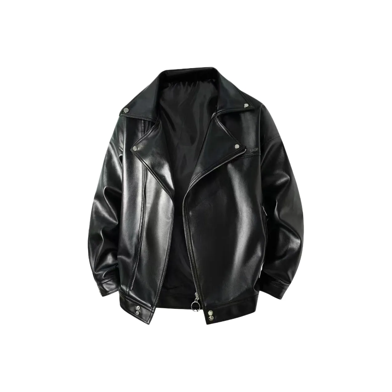 SAGP Черный Унисекс Кожаные куртки