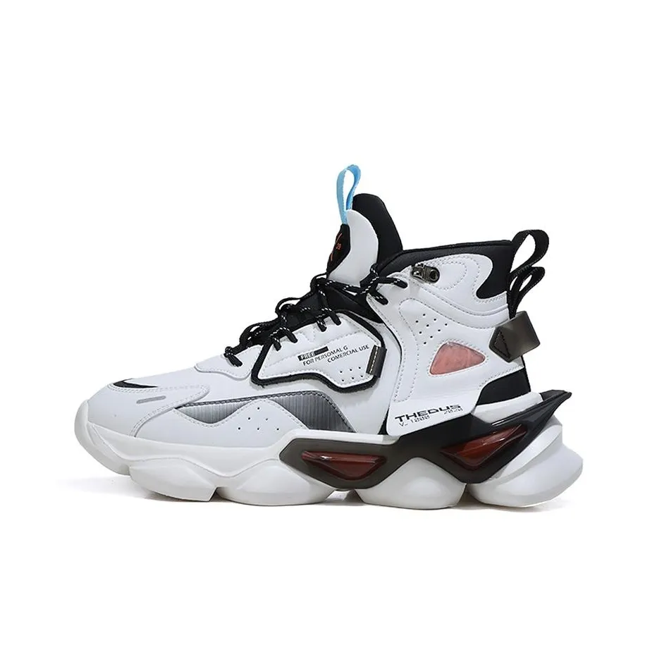 VIDORY ANGEL Height Increasing Slip-Resistant High-Top Chunky Sneakers Men's White Black