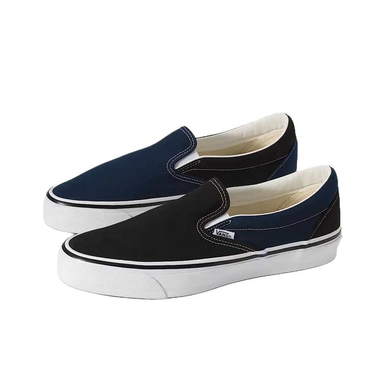 Engineered Garments Collaboration x Vans Slip On 98 Поддержка Кроссовки для скейтбординга Унисекс Синий Черный