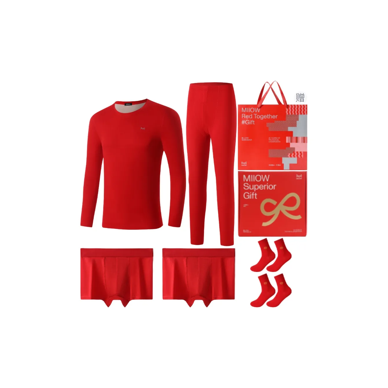 MIIOW Honmei Honmei Series Thermal Set Men's Gift Box Set Red
