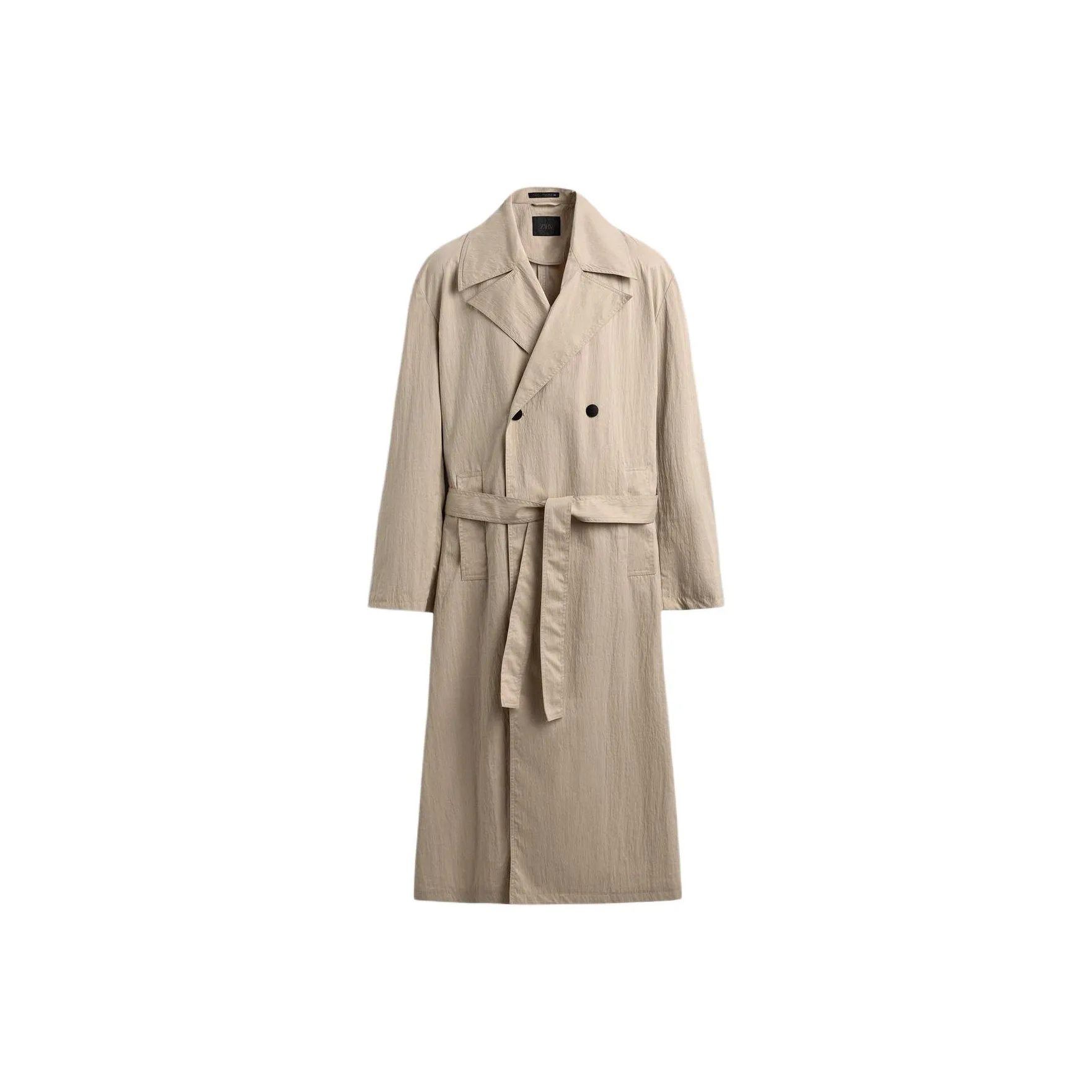 ZARA Морозный Белый Мужской Тренч