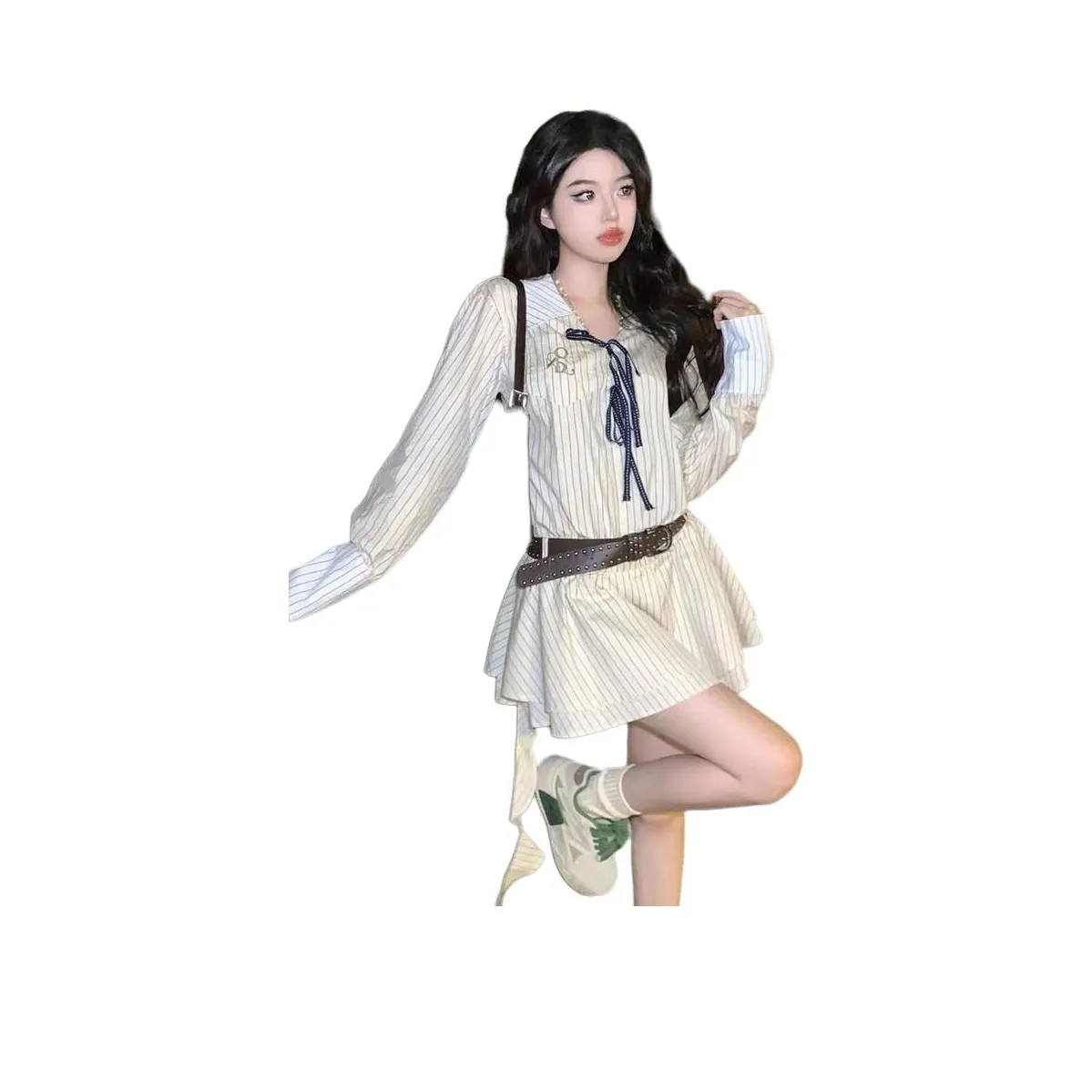 YINLEI Длинное платье с длинными рукавами женское