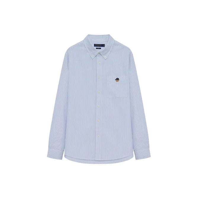 Teenie Weenie Men Evergreen Series Рубашка Осенняя Унисекс Сине-Белая Сине-Серая National Day Travel