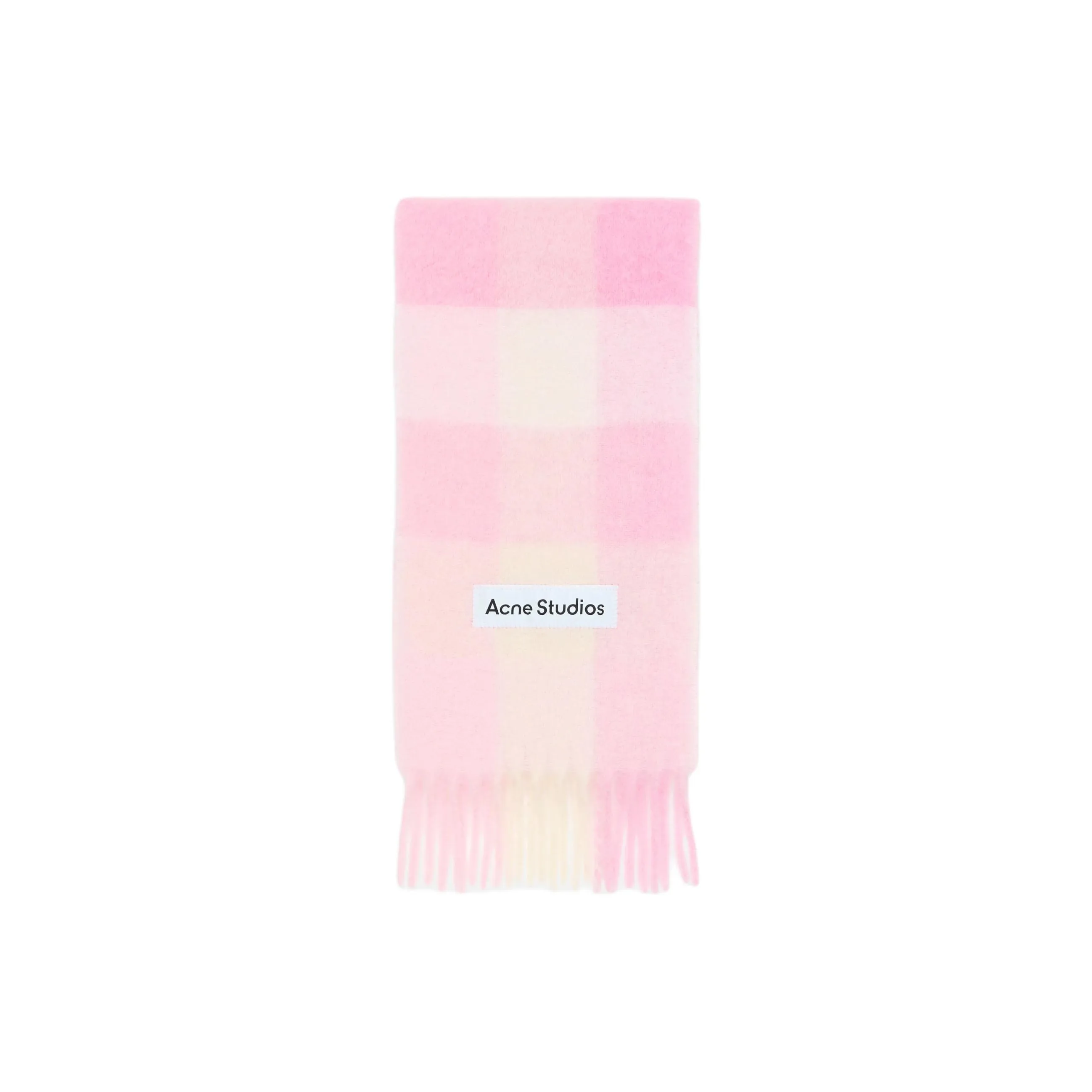 Acne Studios Alpaca Вязаные Шарфы Унисекс Конфетный Розовый Белый Светло-Розовый