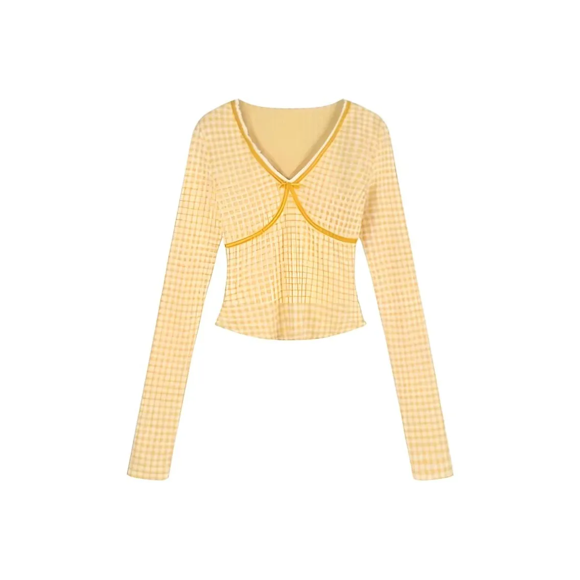 DANCANG Slim Fit Утягивающий Кружево Inner Cropped T-Shirt Женская