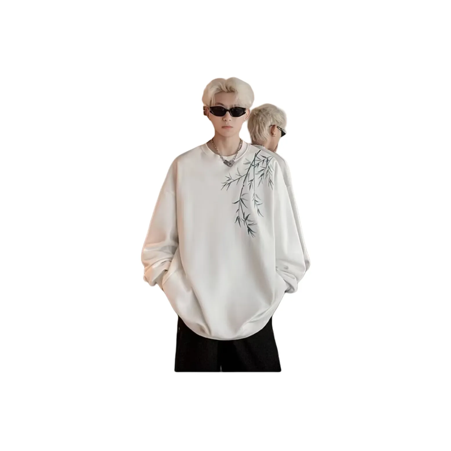 TONYBEAR Мужская одежда Повседневная Универсальная Харадзюку Модная Lazy Элегантность Спортивный принт Порт Городской Хлопок Толстовка Мужская