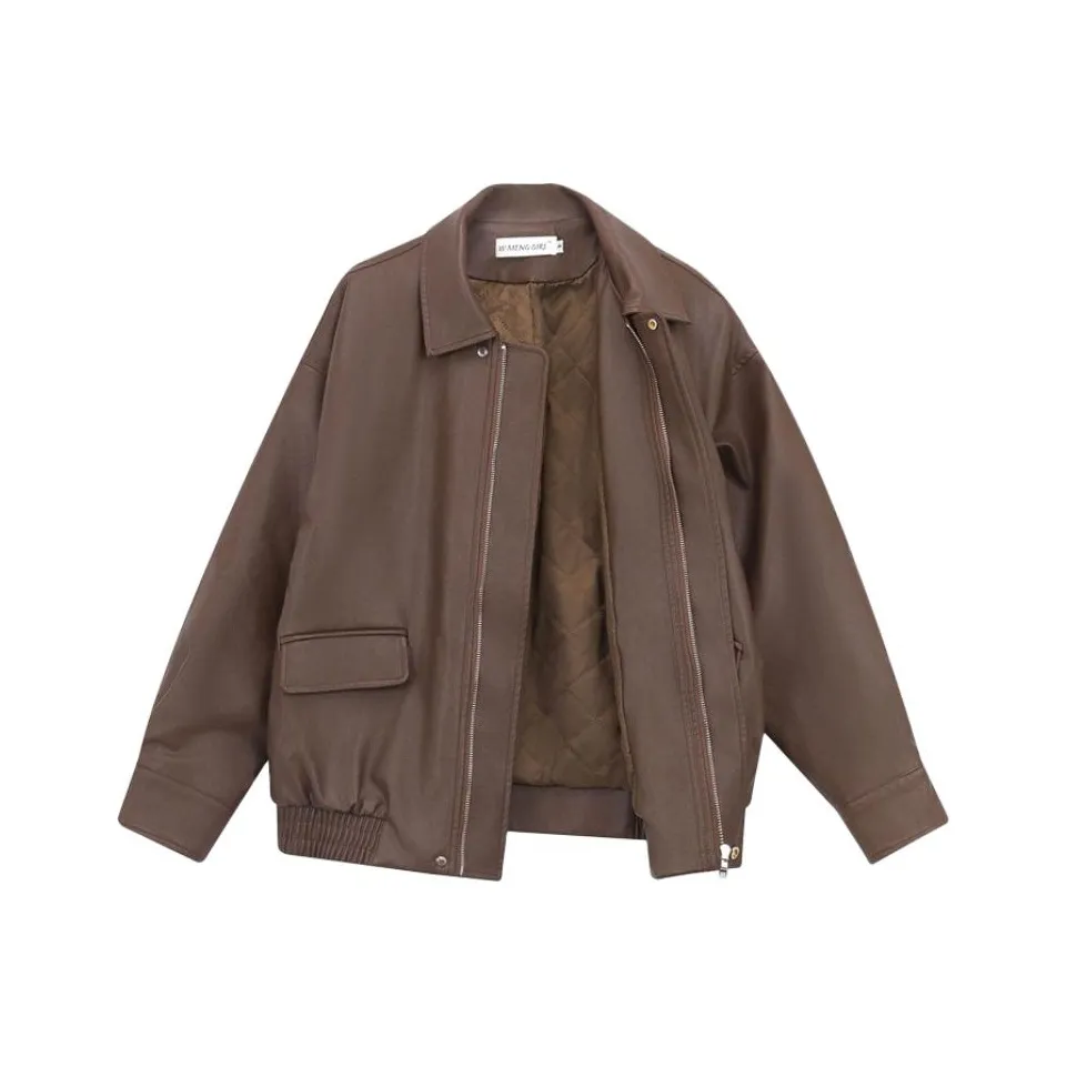 YICHEN Женские кожаные куртки