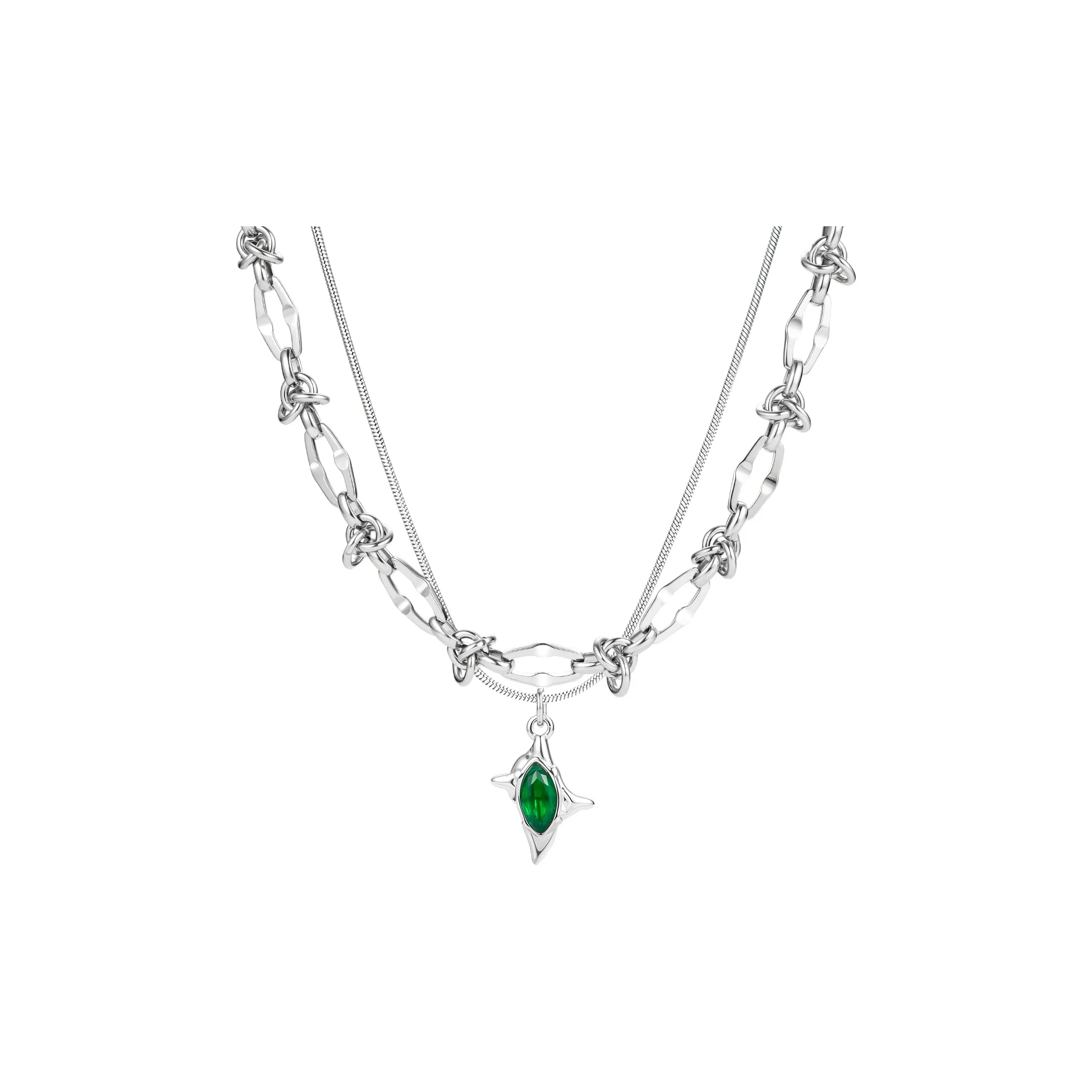 Quarqor Ожерелья из титанового стального сплава Мужской