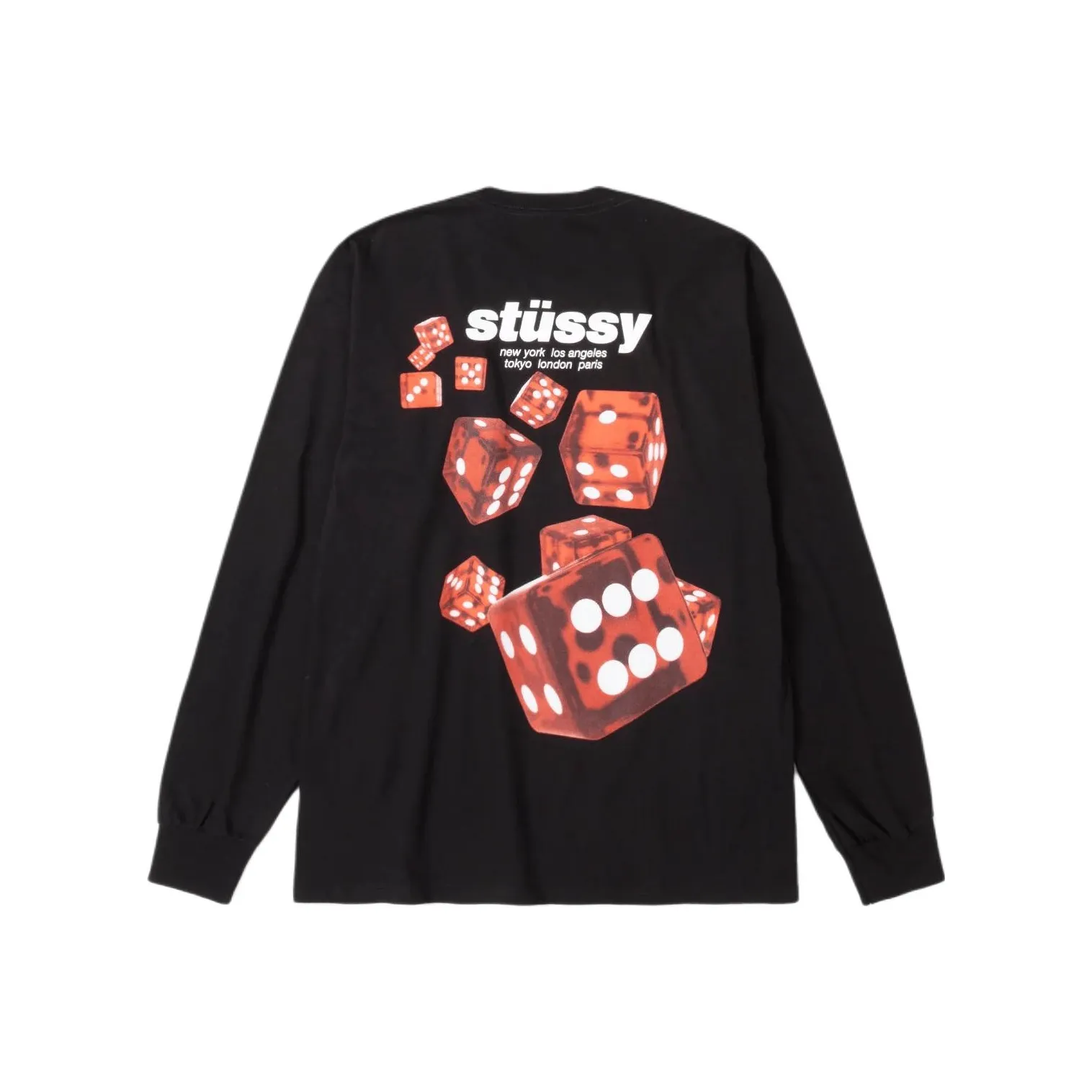 Stussy FW25 ROLLERS LS Т-рубашка Унисекс