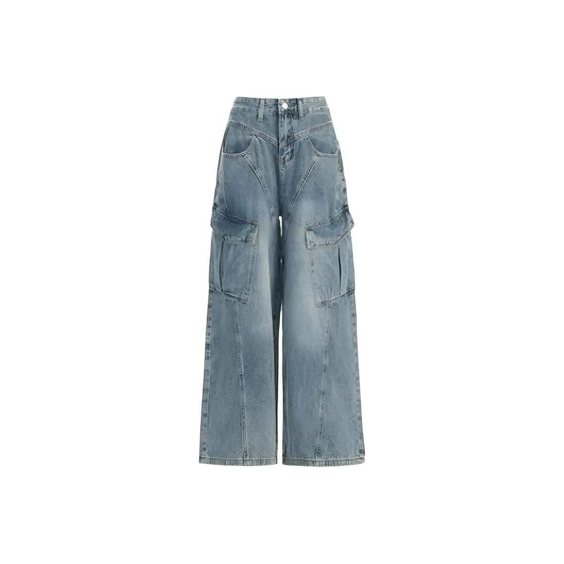 DANCANG Loose Fit Straight Fit Wide Leg Pants Women's