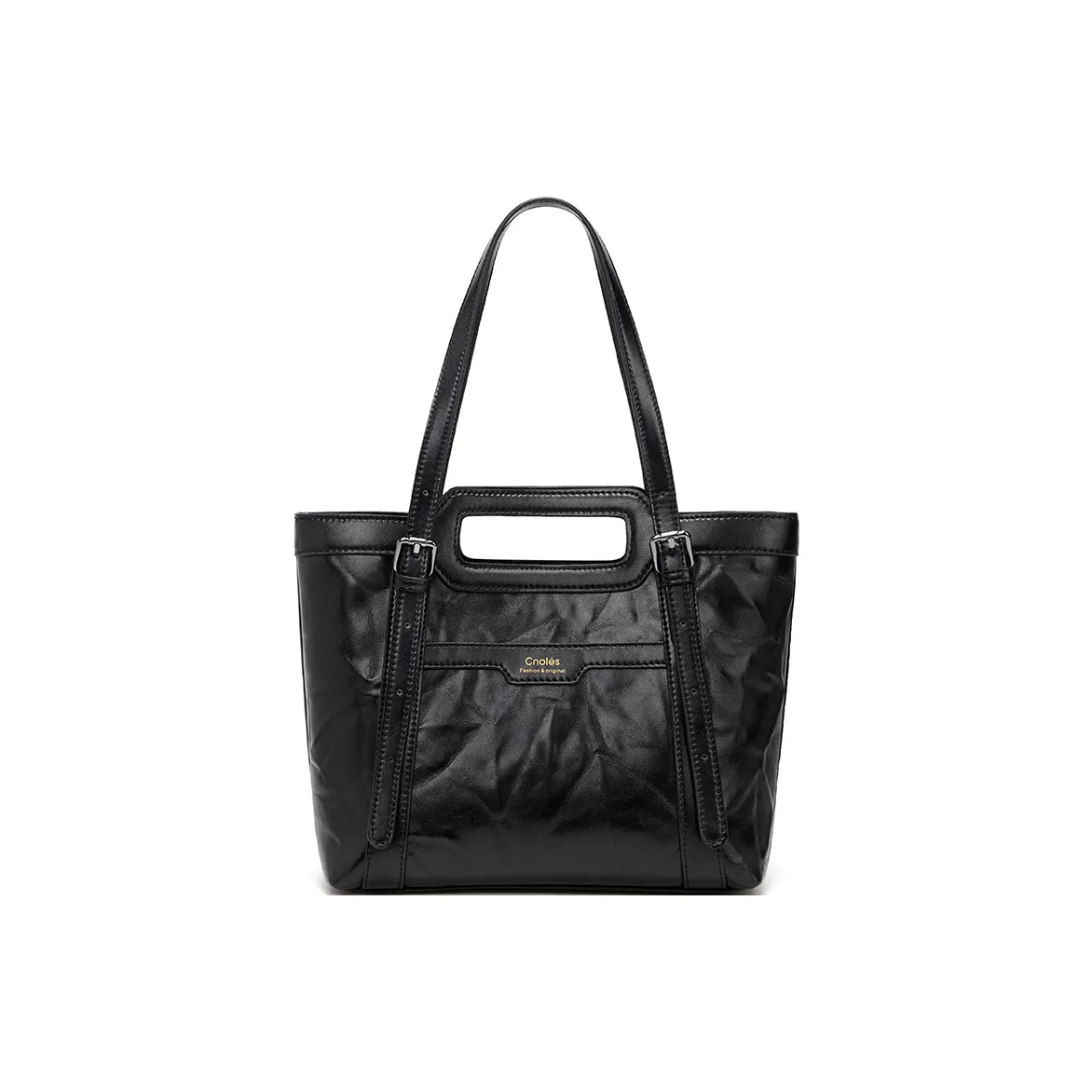 CNOLES Сумка из синтетической кожи маленькая женская черная