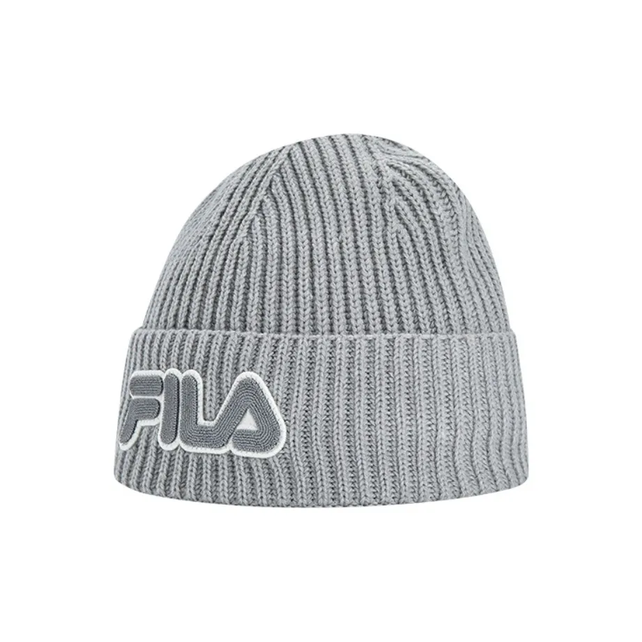 FILA ORIGINALE Акриловая вязаная шапка из овечьей шерсти мужская светло-серый