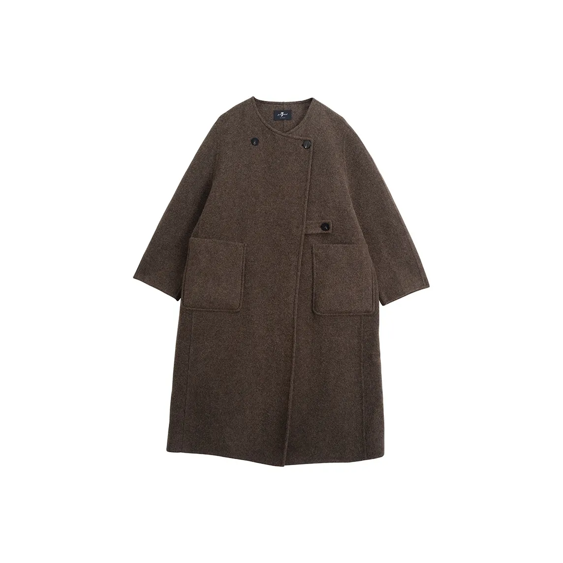 7 FOR Все MANKIND Французский Шерстяной Пальто Женское