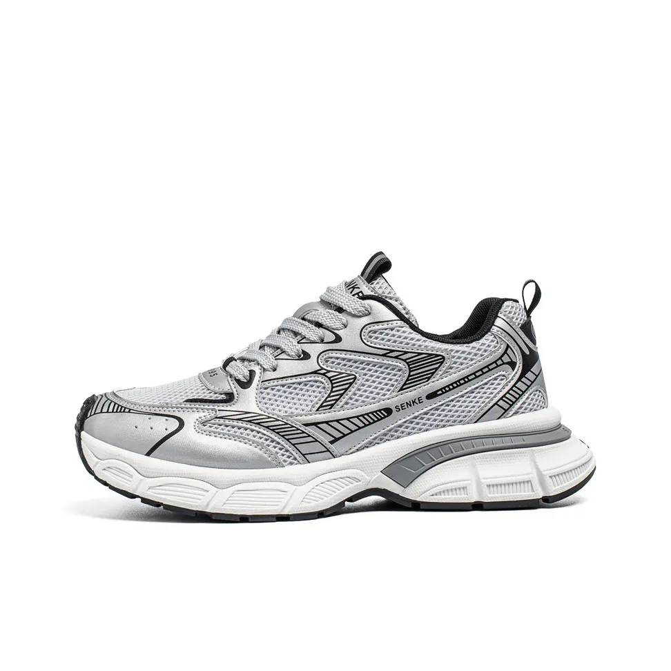 URBAN AUTHENTIC Амортизация Увеличение Высоты Устойчивость к Износу Дышащий Противоскользящий Низкий Топ Толстая Подошва Мужские