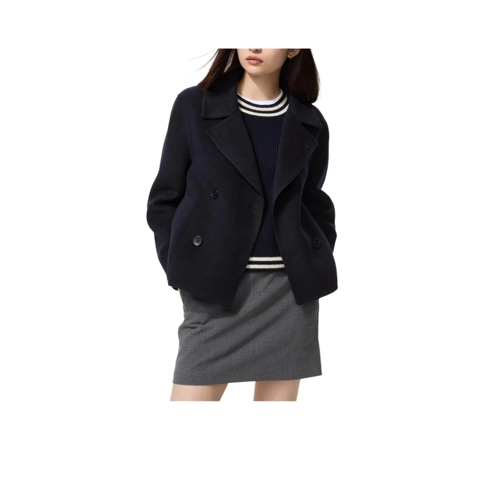 UNIQLO Темно-синий женский пальто