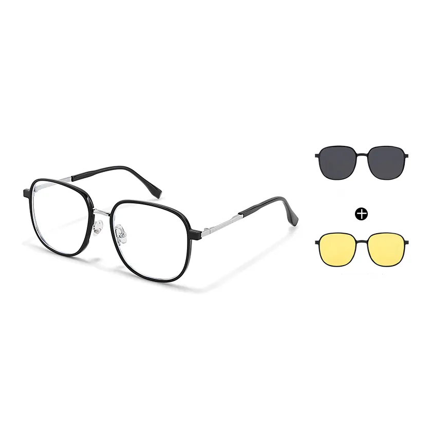 Sagawa TR+Металл Квадрат Очки с защитой от синего света Унисекс