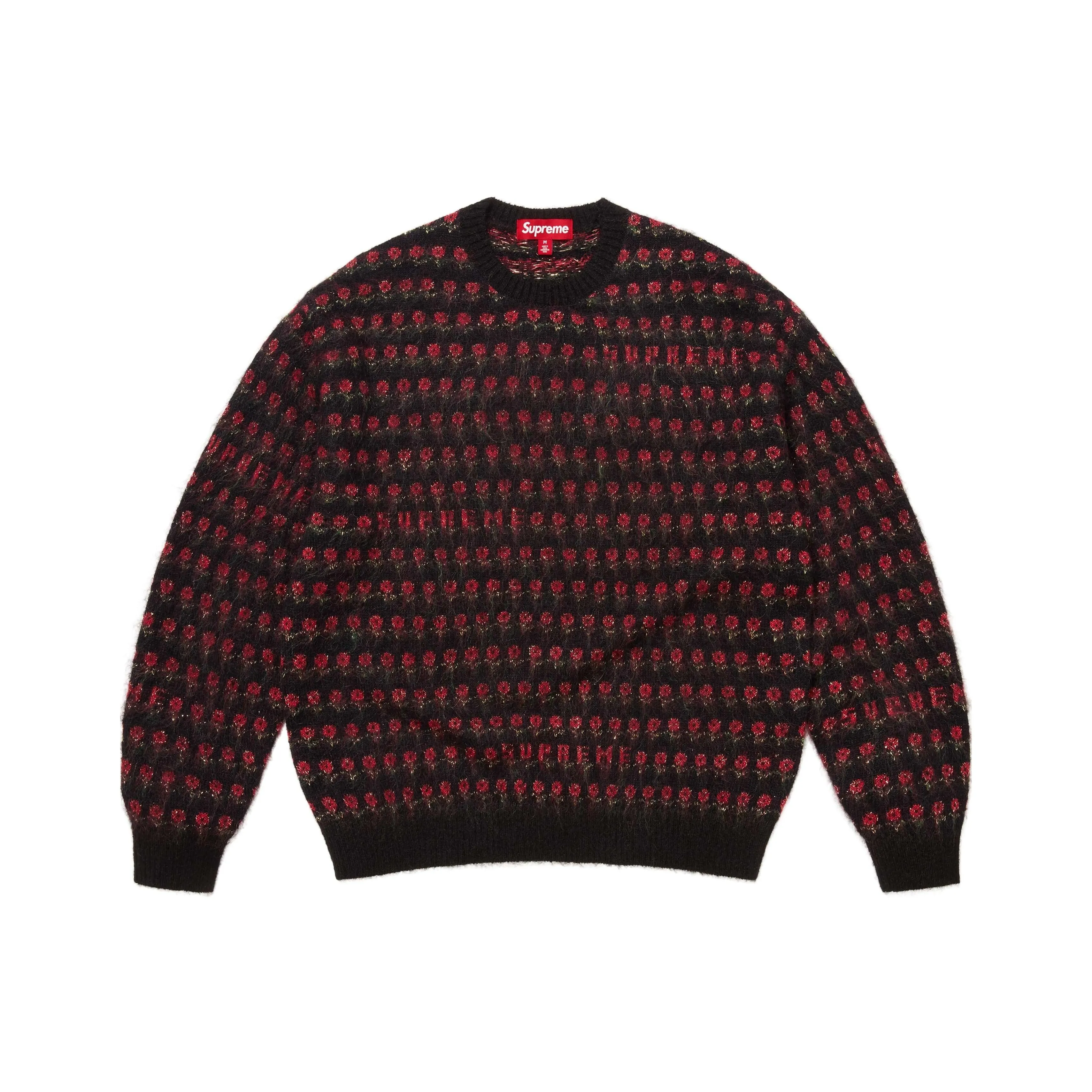 Supreme FW25 WEEK1 Flowers Металлик Свитер Унисекс